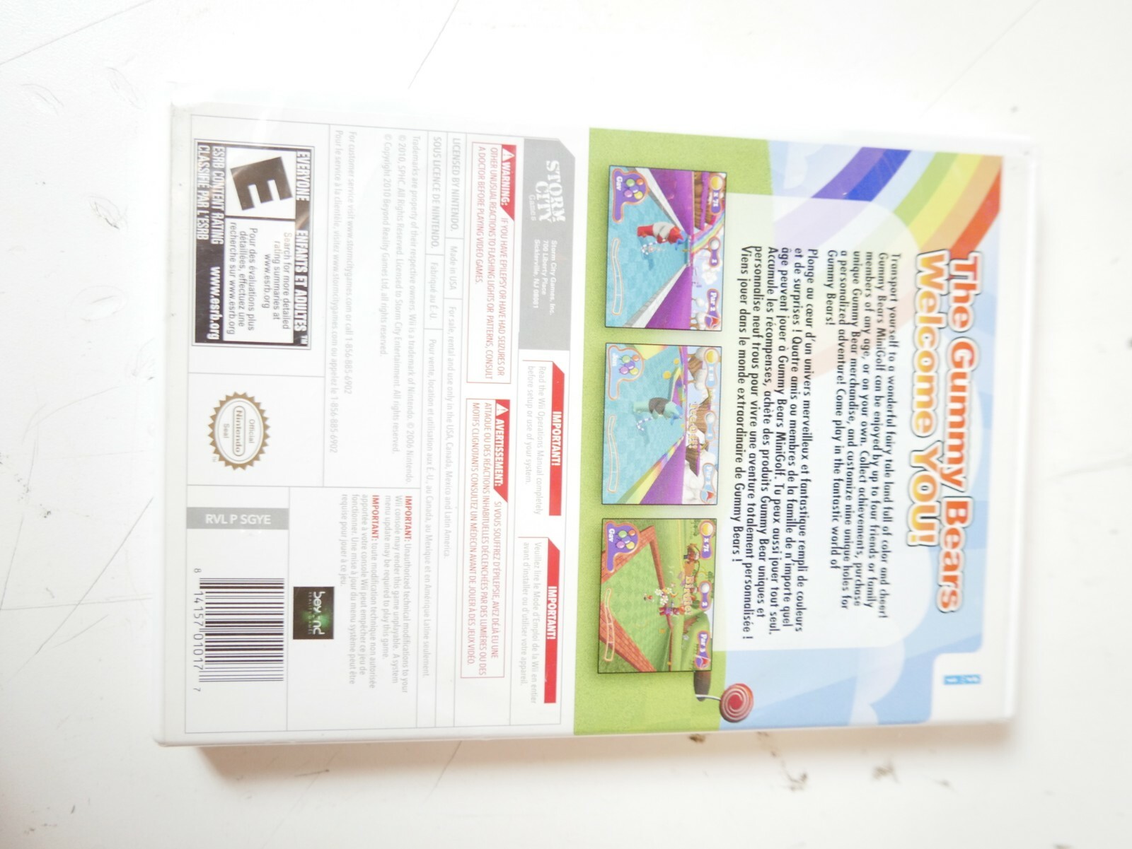 Gummy Bears Mini golf Nintendo Wii Storm City Games CIB Testet Working