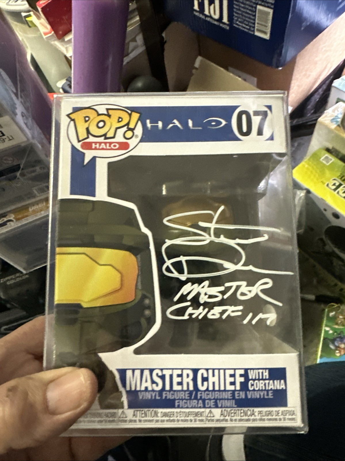 Funko Pop! Halo Master Chief with Cortana 07 Autographed JSA Certified
