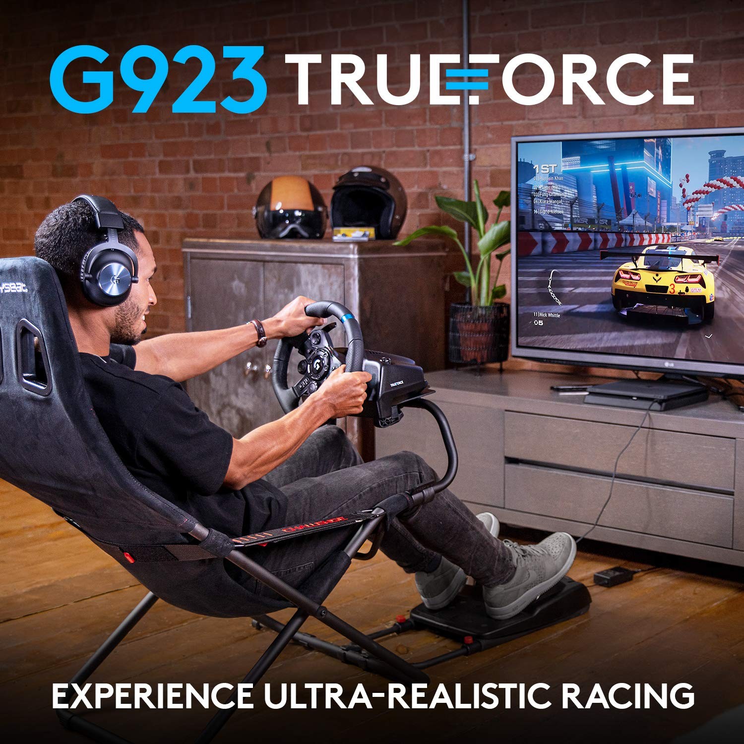 Logitech G923 RcngWhl Pedals PS5 PS4 PC