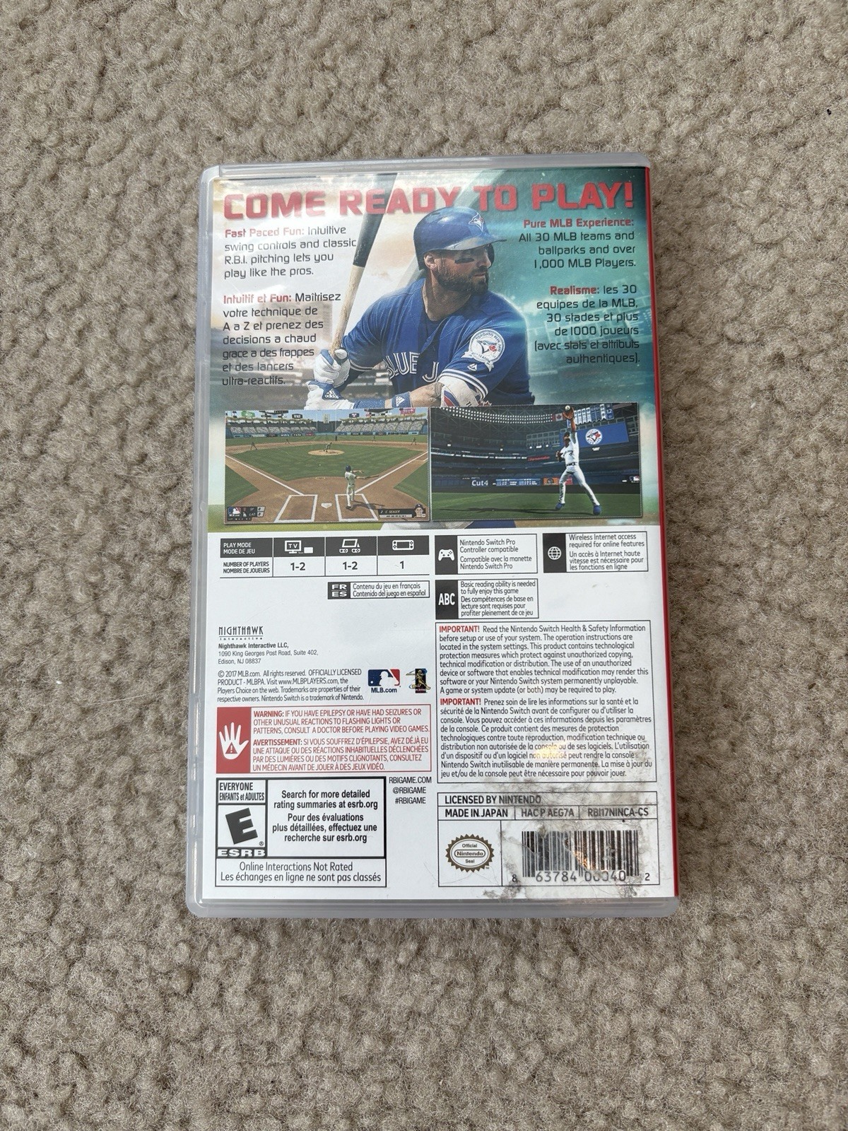 Nighthawk Interactive R.B.I. Baseball 17 Multiplayer Sports Nintendo Switch 2017