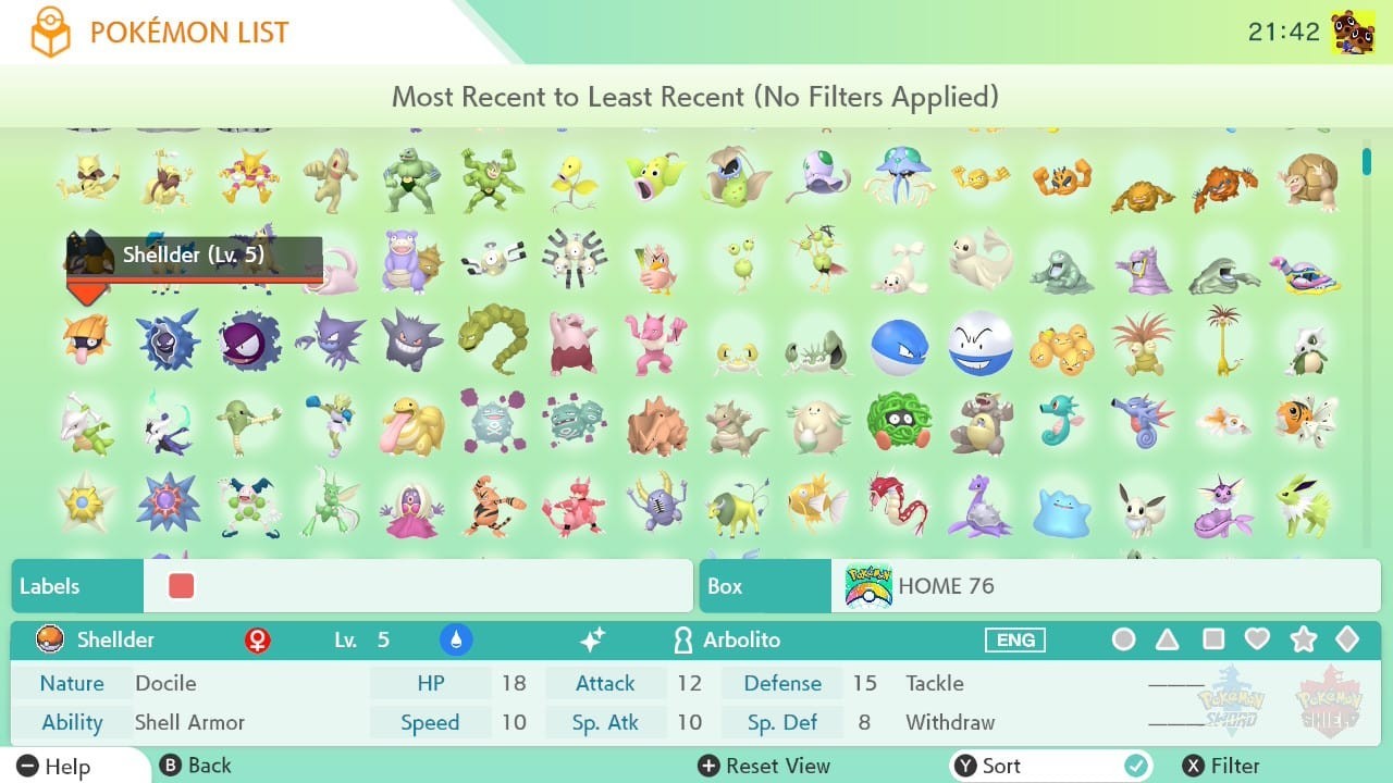 Pokémon HOME Gen 1-7 Shiny Living Dex All Pokedex up to Zeraora🔥Custom