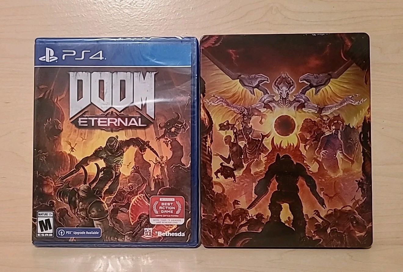 Doom Eternal Standard Edition (PlayStation 4 PS4) w/ SteelBook Brand New Sealed