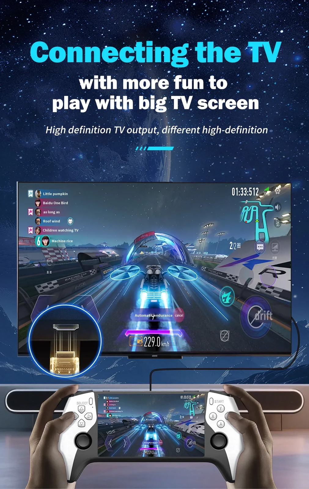 5 Inch IPS HD Retro Handheld Game Console SF3500 in 20000 game Support Multi-Sys