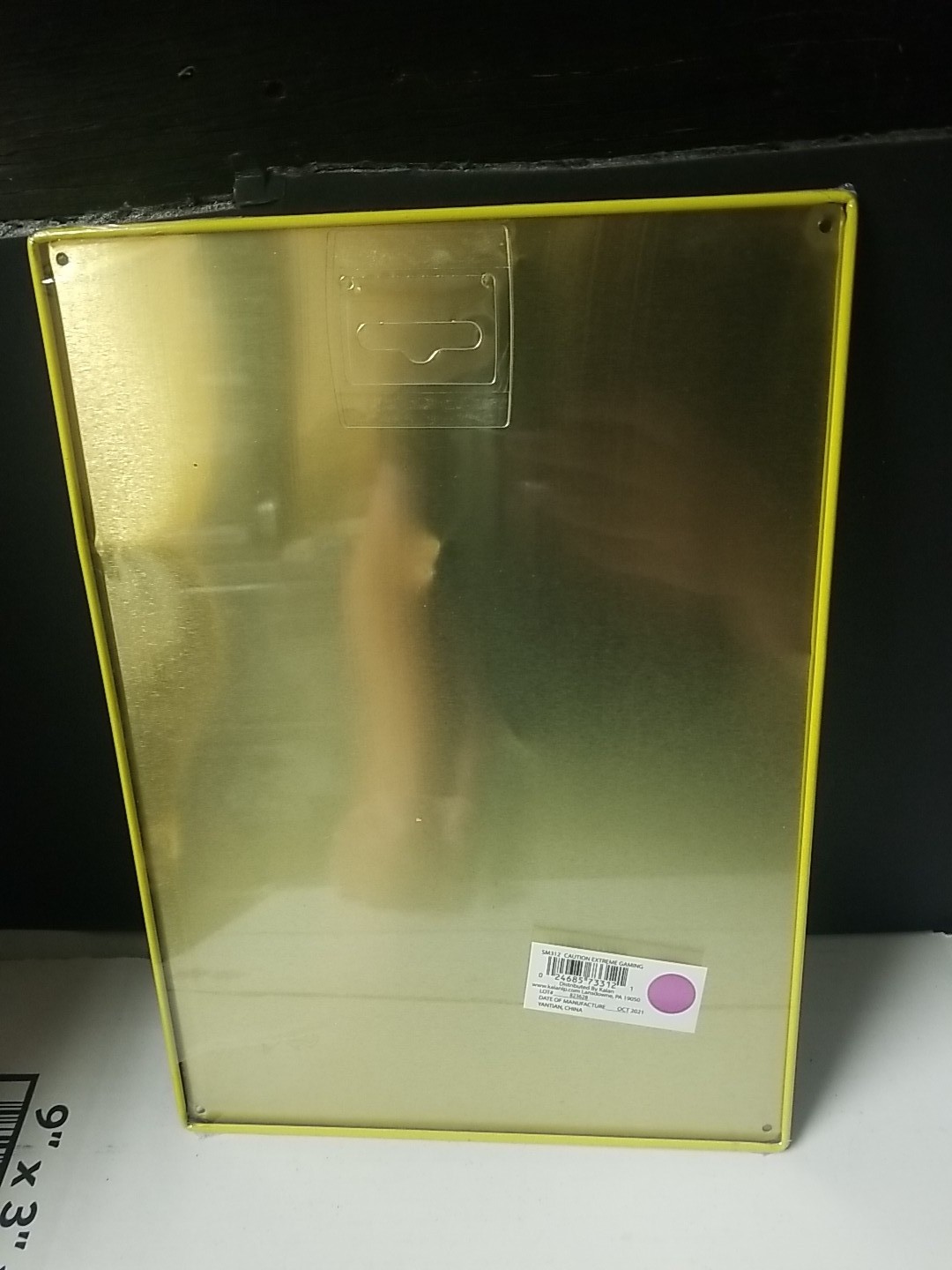 Caution…Extreme Gaming Inside Tin Sign Yellow Black 11.5”x8.25”