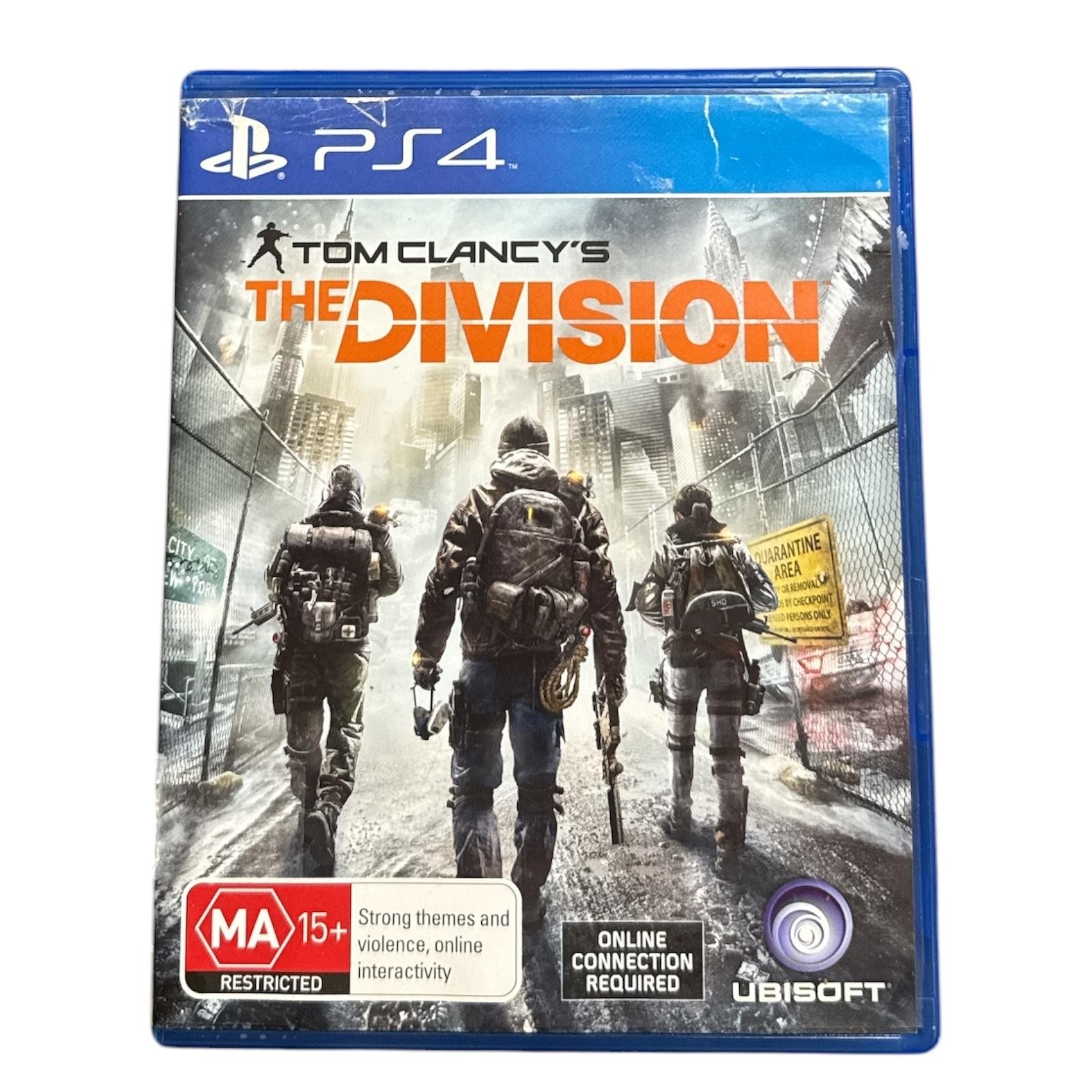Tom Clancy’s The Division PS4 Game Ubisoft PAL MA15+ Shooter 2016 Blue Case