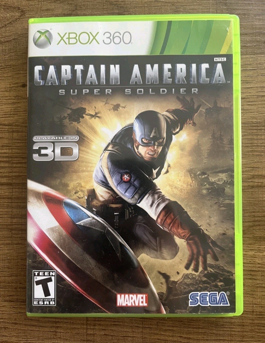 🚨🔥Vintage Captain America: Super Soldier Microsoft Xbox 360 2011 Complete CIB