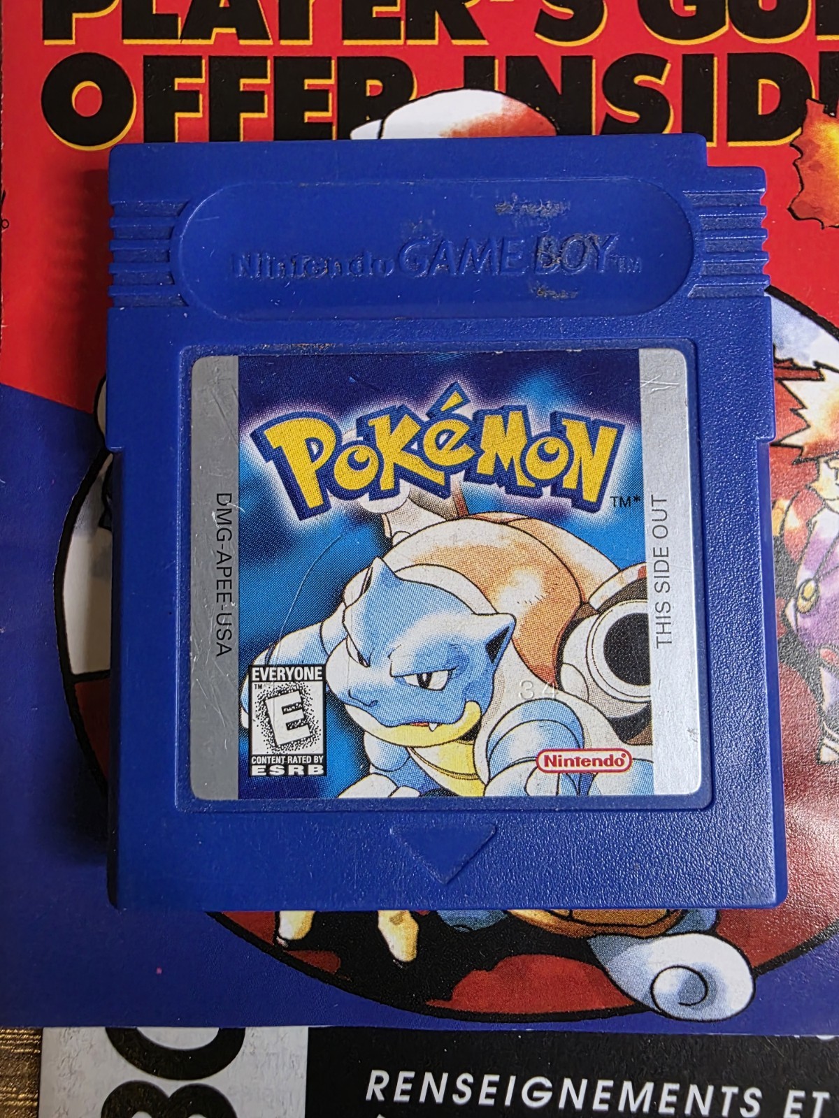 ERROR ! Pokemon Blue RED Error Text First 1st Print Complete Box CIB GameBoy GB