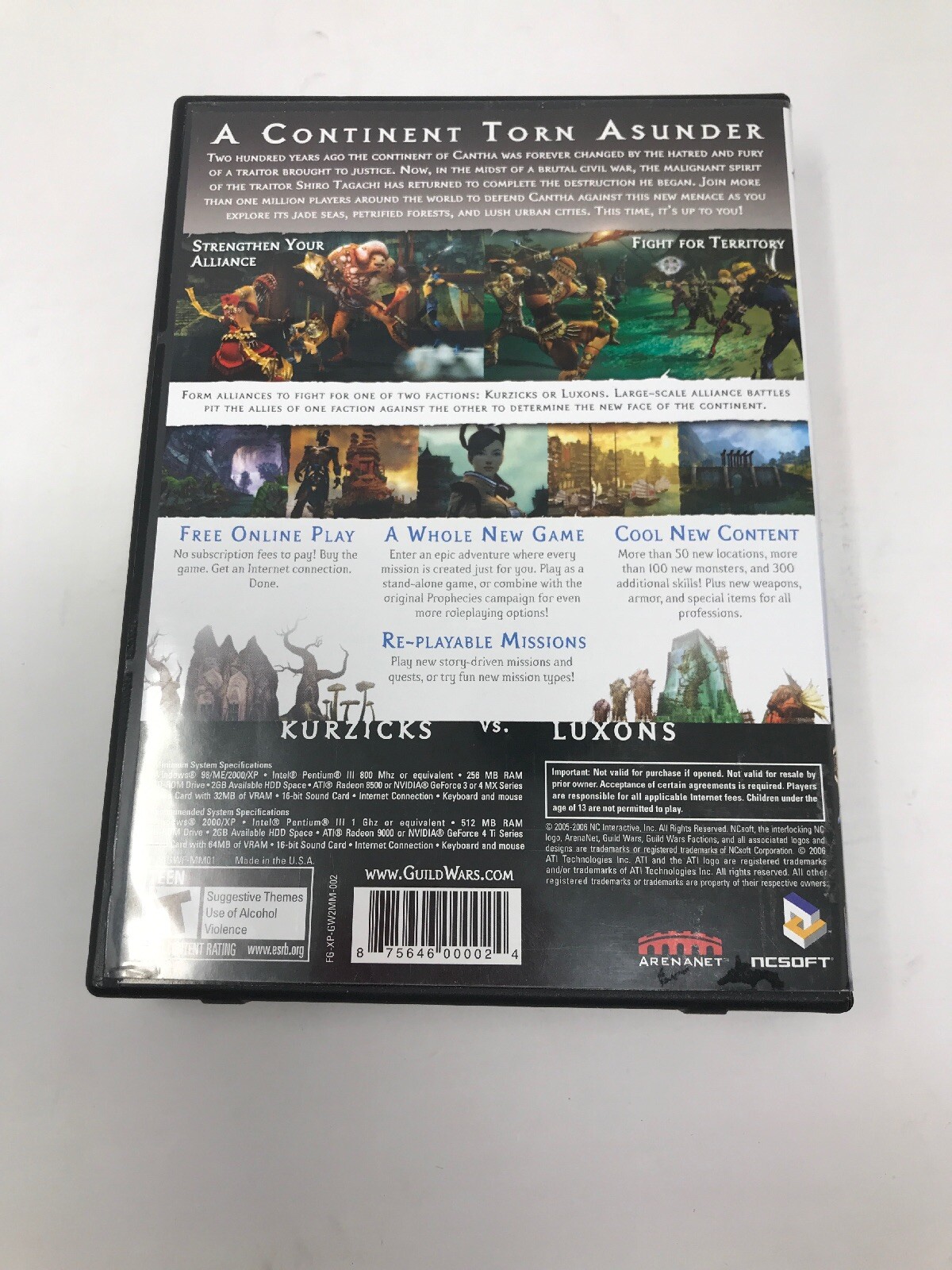 Guild Wars: Factions PC Video Game Complete with Access Key EUC