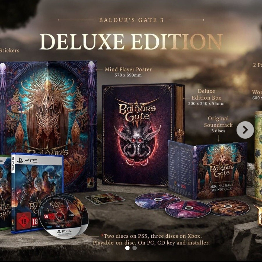 Baldurs Gate 3 Physical Deluxe Edition PlayStation 5 PS5 US Version Brand New