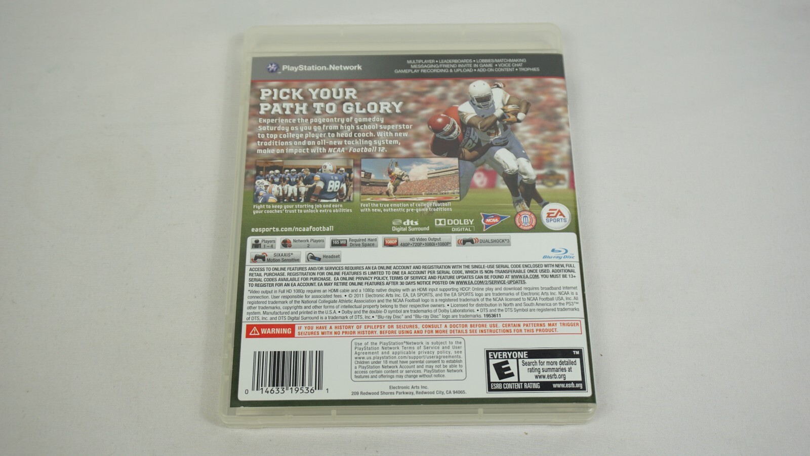 NCAA Football 12 PS3 CIB Sony PlayStation 3 Complete with Manual Tested