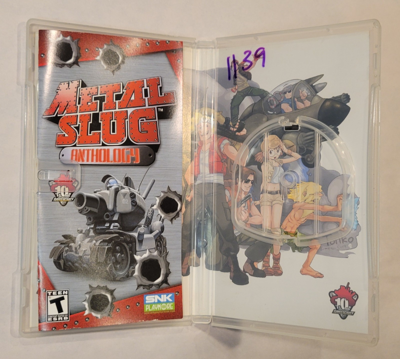 2007 Metal Slug Anthology Sony PlayStation Portable PSP Case & Manual – No Game