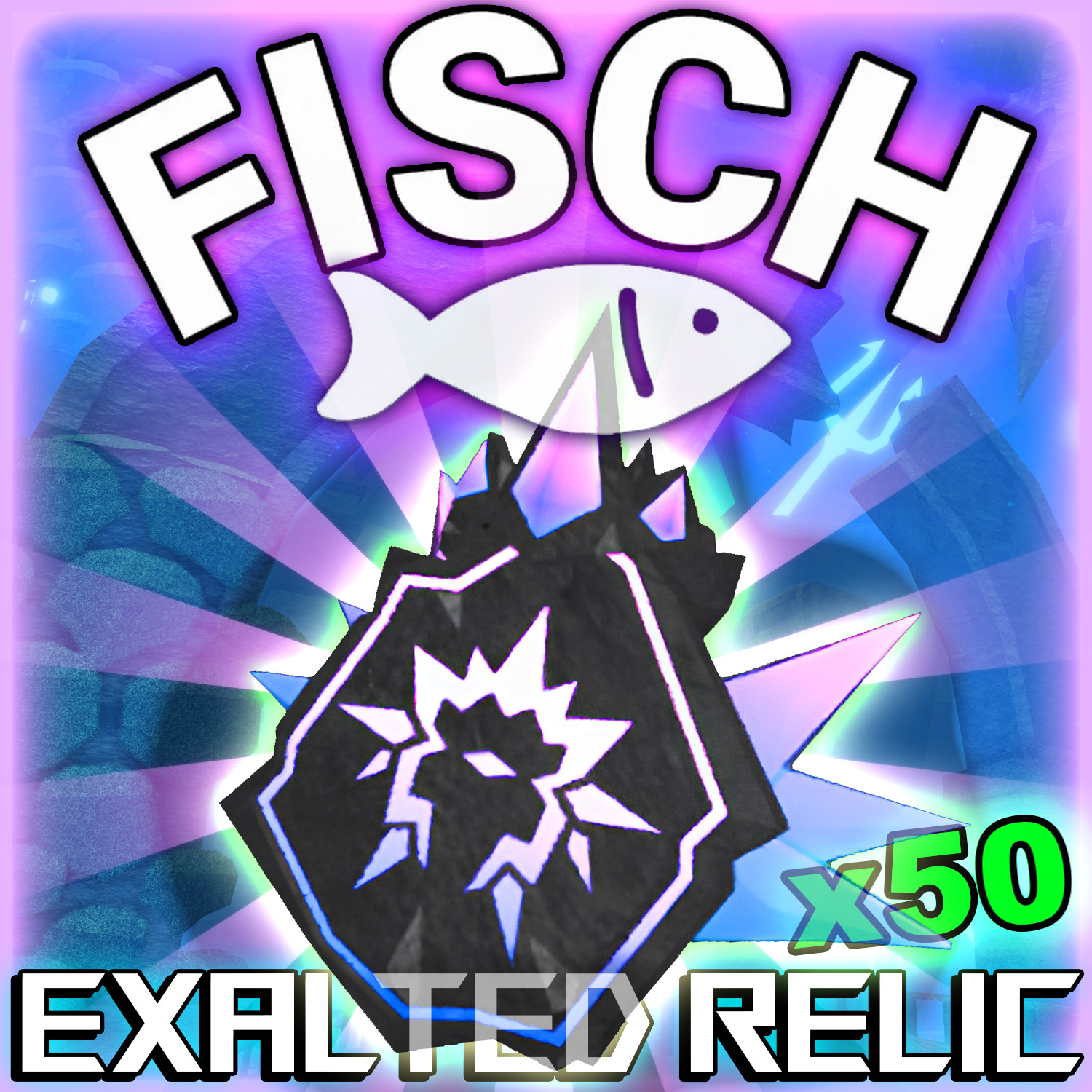 FISCH – 50 Exalted Relic ⚡FASTEST DELIVERY⚡fish/cs/coins/rare
