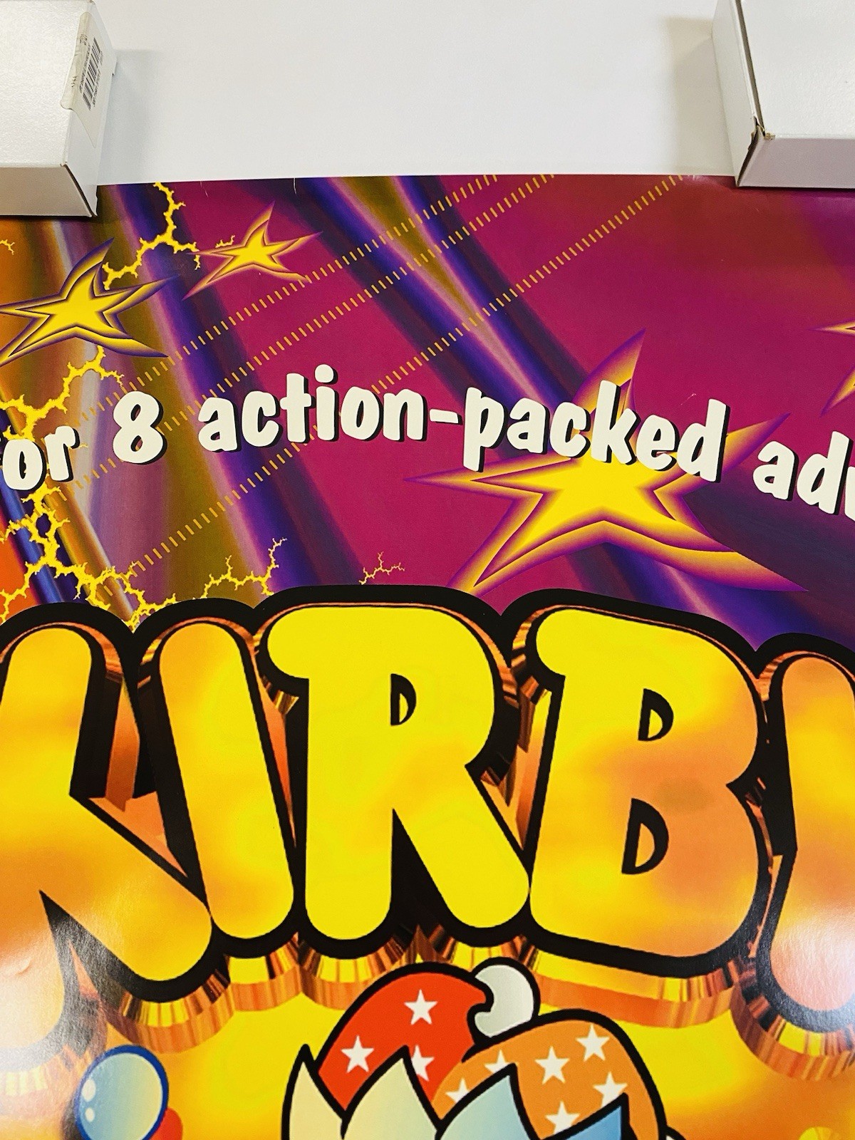 RARE 1996 KIRBY SUPER STAR SNES ORIGINAL ROLLED 26×39” STORE PROMO POSTER UNUSED
