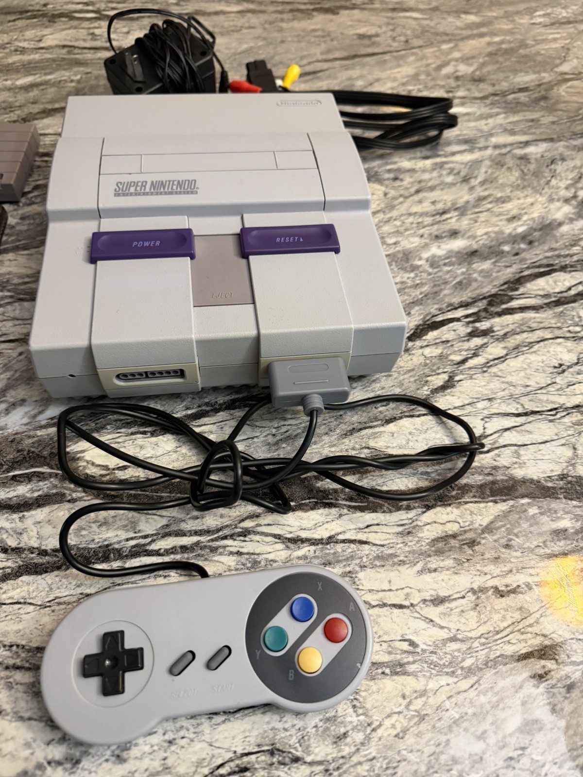 Original Super Nintendo Entertainment System Console SNES Video Game Bundle