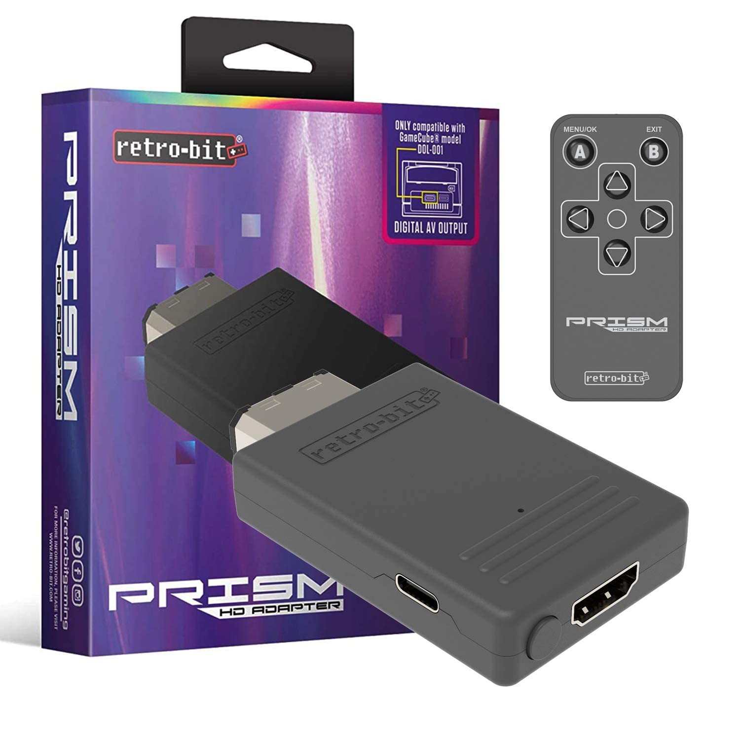 Retro-Bit Prism HDMI Adapter for Nintendo GameCube AV to 1080p HDMI