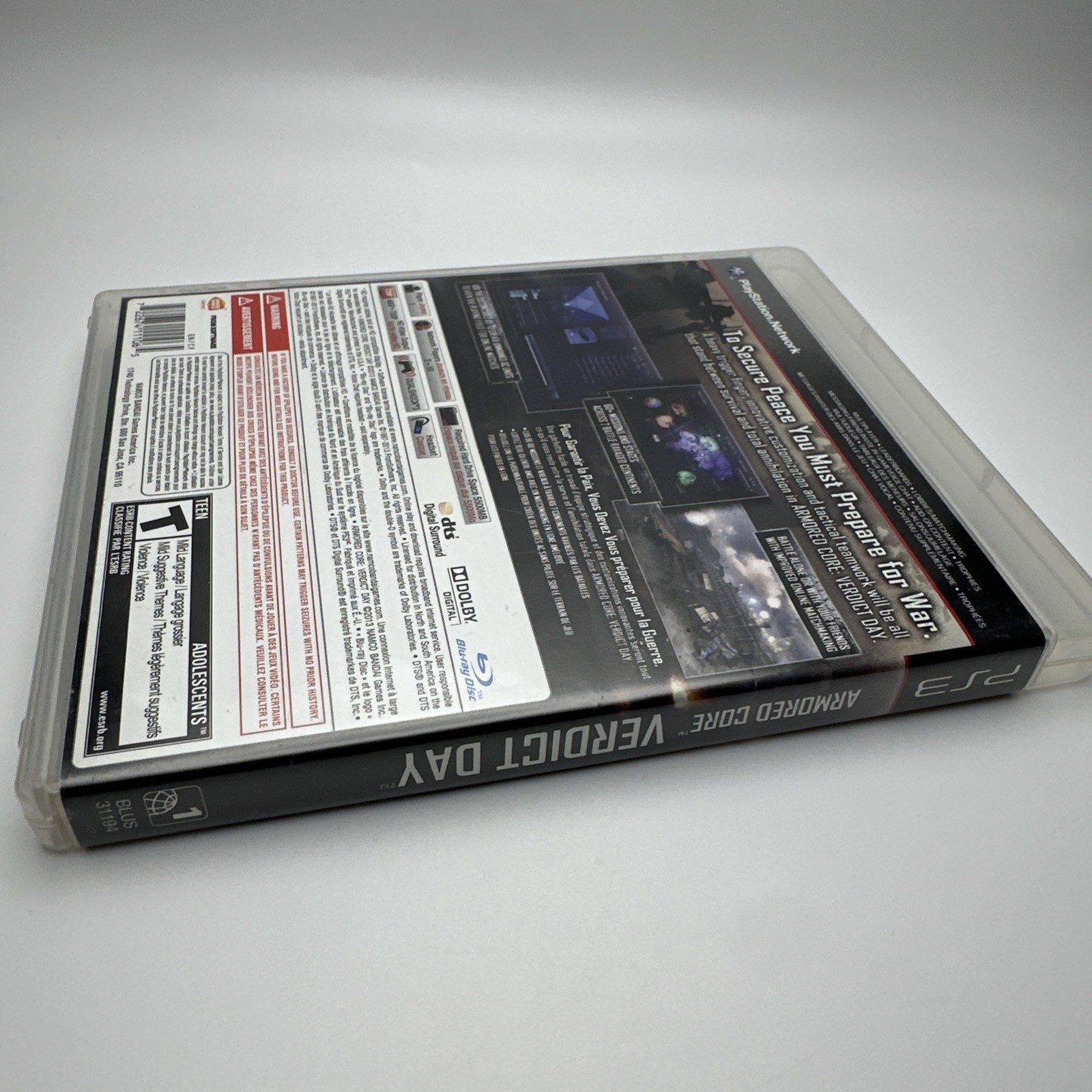 Armored Core Verdict Day PS3 NTSC-U *RARE* English Copy USA SELLER