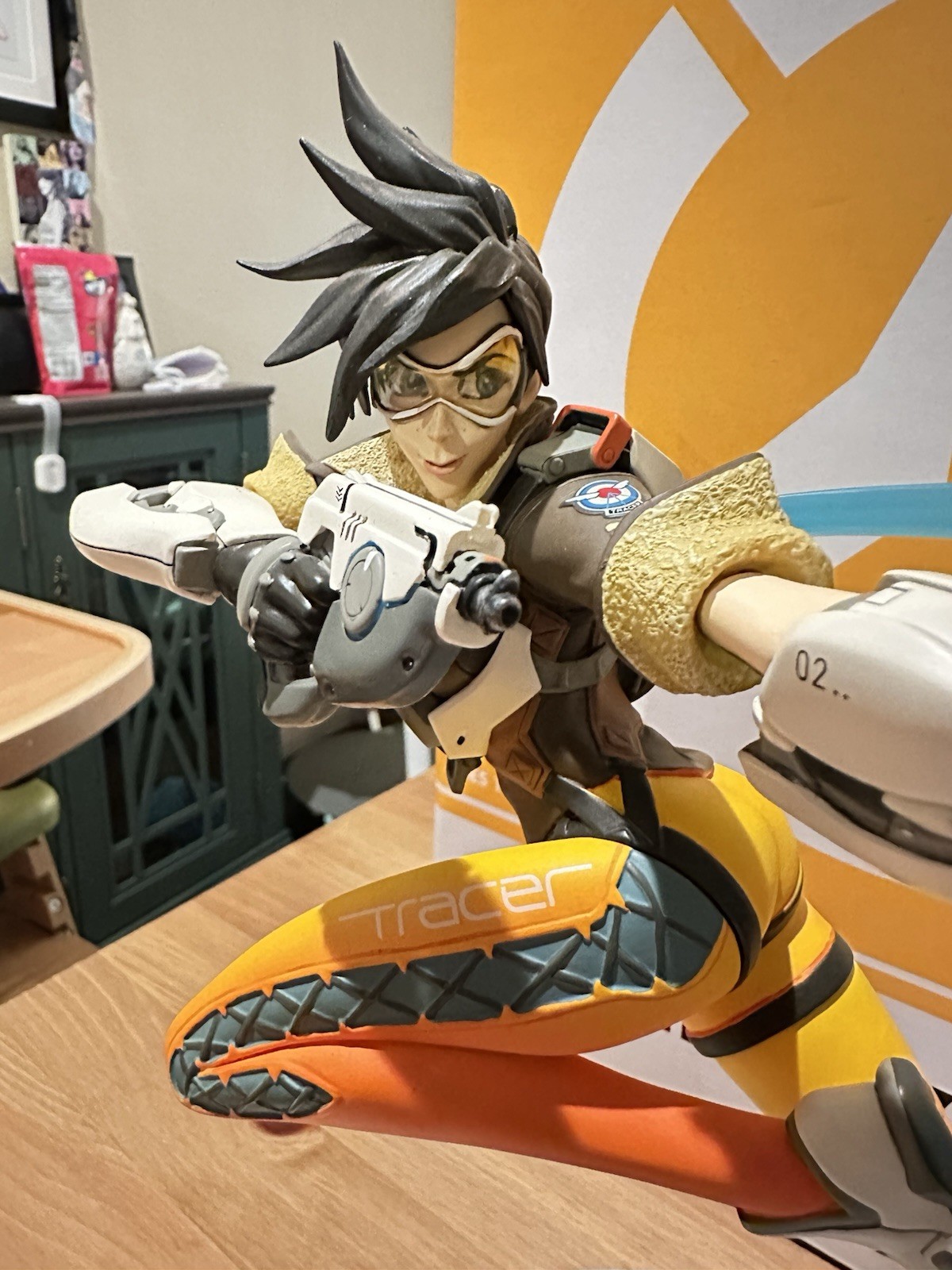 Overwatch Tracer Statue Figure Light-Up Base with Box first run model