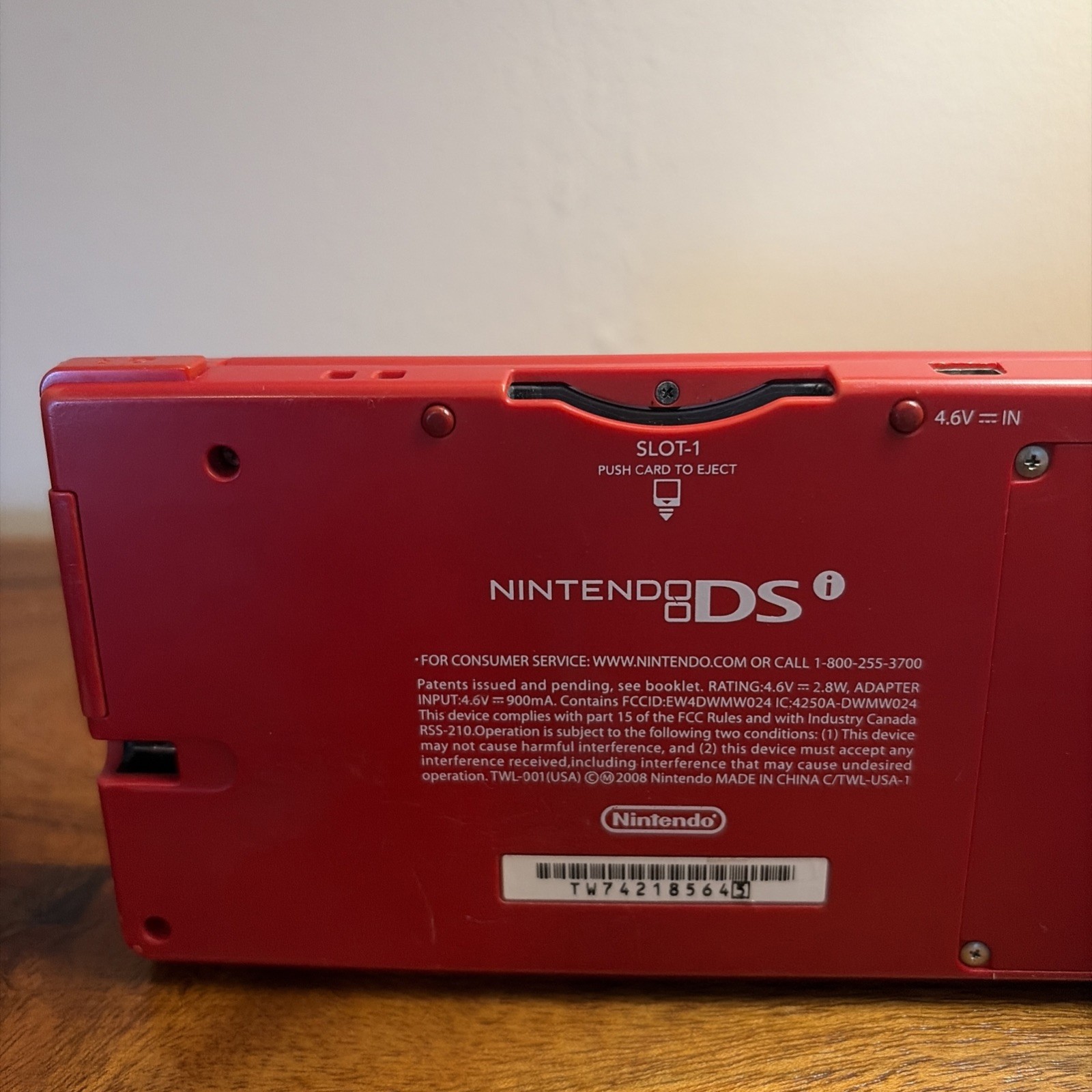 Nintendo DS Red Tested & Working NO STYLUS , NO CHARGER