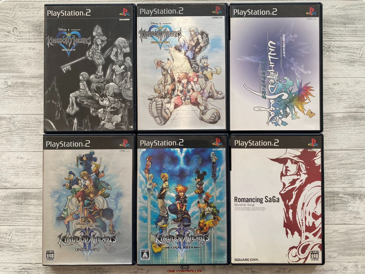 SONY PS2 Kingdom Hearts Ⅰ＆ Ⅱ & Final Mix & Unlimited Romancing Saga from Japan
