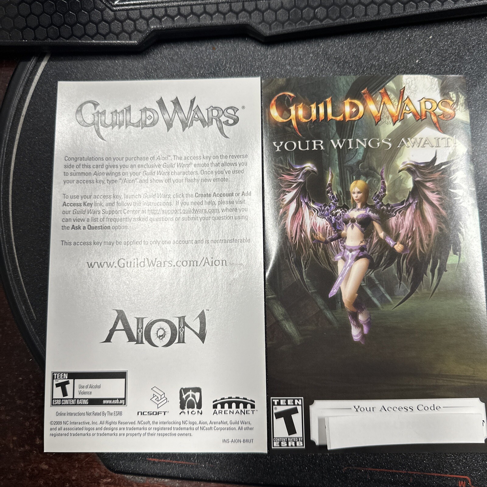 Guild Wars : Aion Wings Emote Code : RARE : *BRAND NEW*
