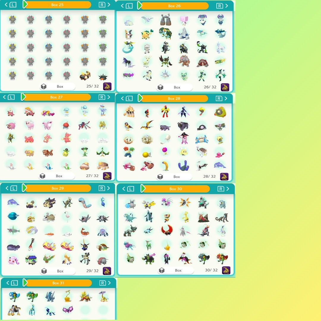 Pokemon HOME Living Dex Scarlet Purple + DLC | Shiny Non-Shiny | +900 Pokemon