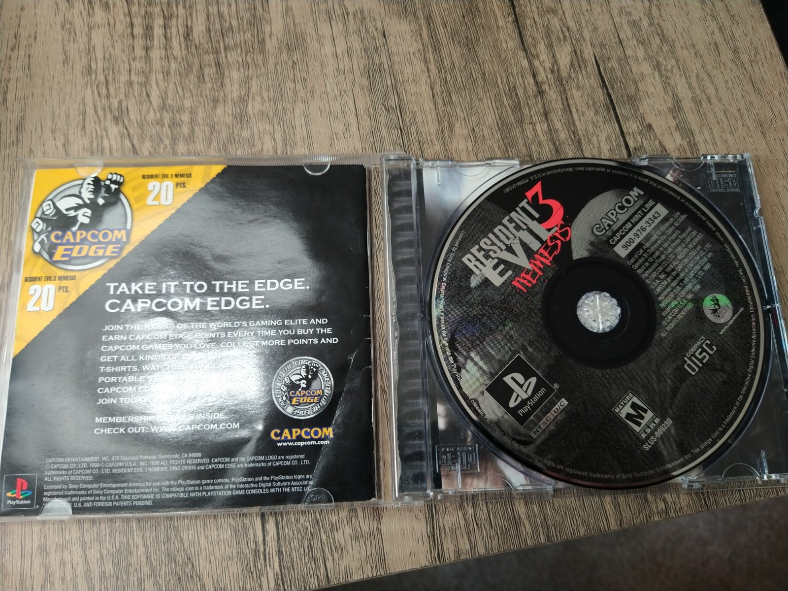 Resident Evil 3: Nemesis (PlayStation 1) w/ Reg Card. Only missing demo disc