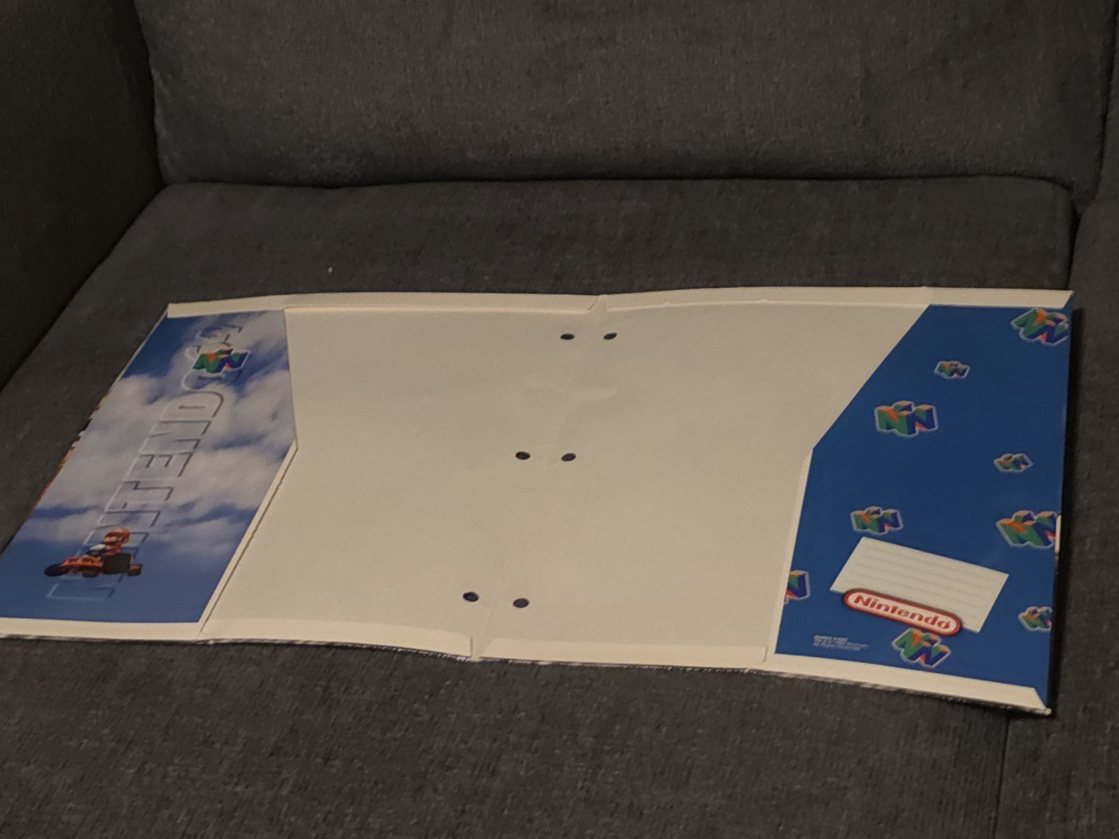 Mario Kart 64 N64 Vintage School Folder 1990s Nintendo Rare Paper Item