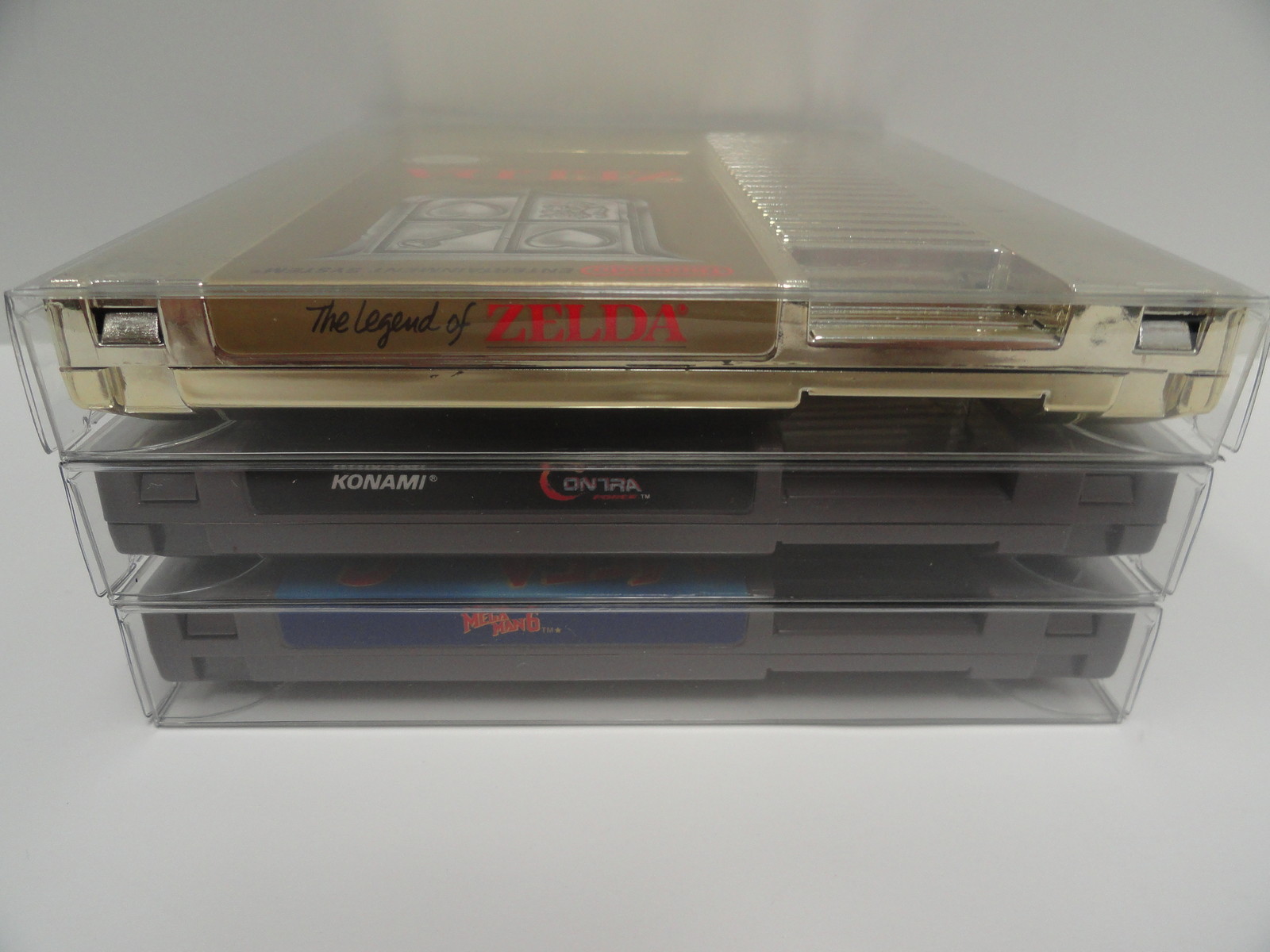 10PC Protectors Crystal Clear Cases Sleeves For NES Cartridge Nintendo Carts Box