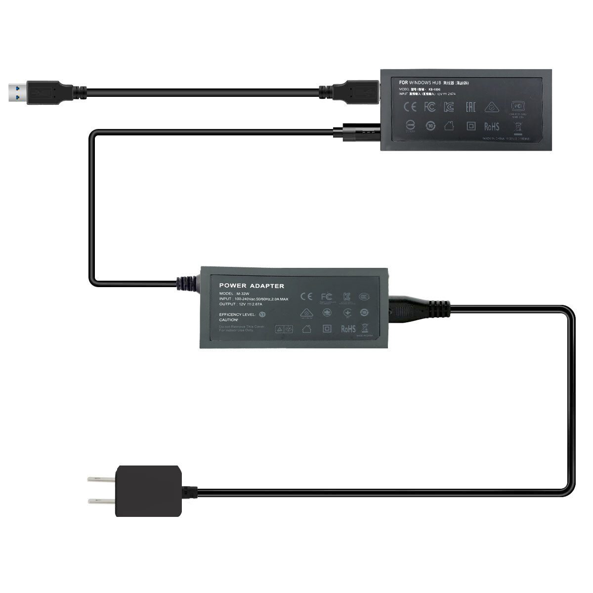 Adapter Power Charger for Kinect XBox One S/X Windows PC Motion Camera Sensor
