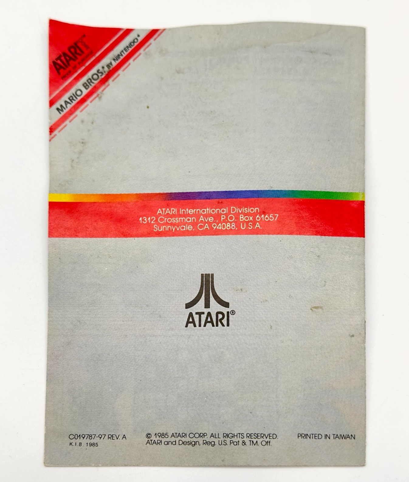 MANUAL ONLY Mario Bros. Atari 2600 RARE COLOR MULTI-LANGUAGE 1983 FREE S&H READ!
