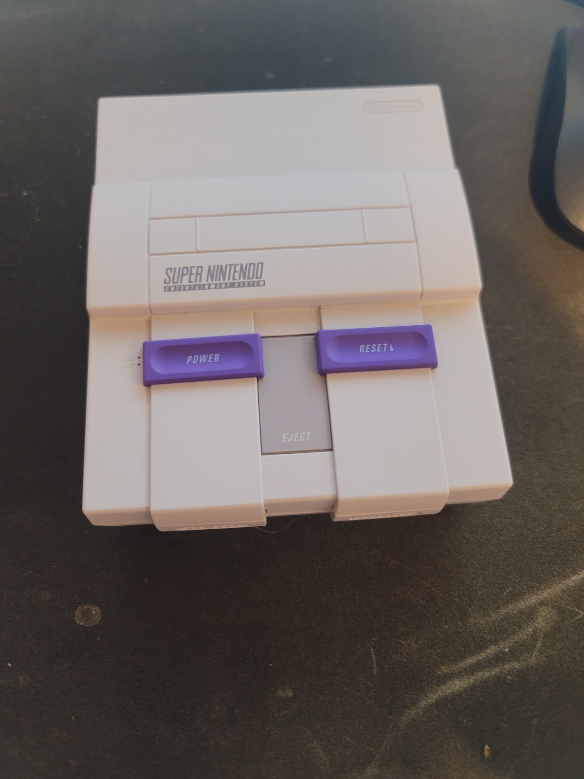super nintendo classic edition with games downloaded on it.