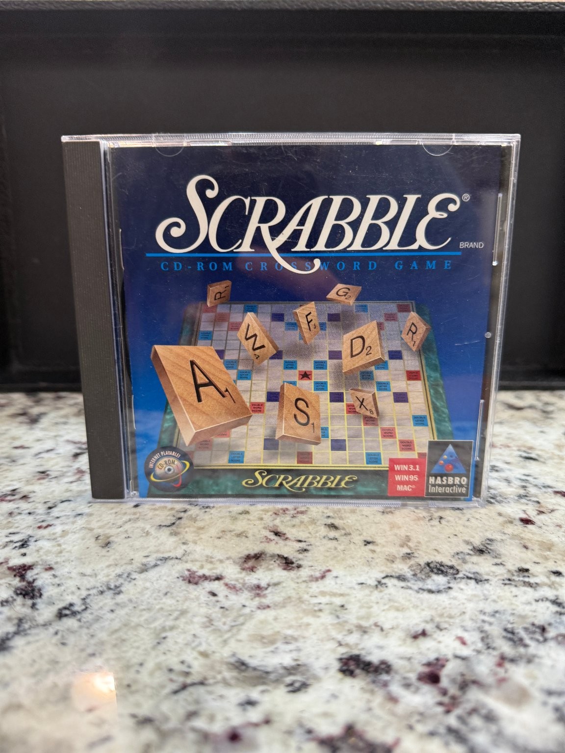 Scrabble CD-ROM Crossword Game PC Windows Mac Video Game Multiplayer Hasbro
