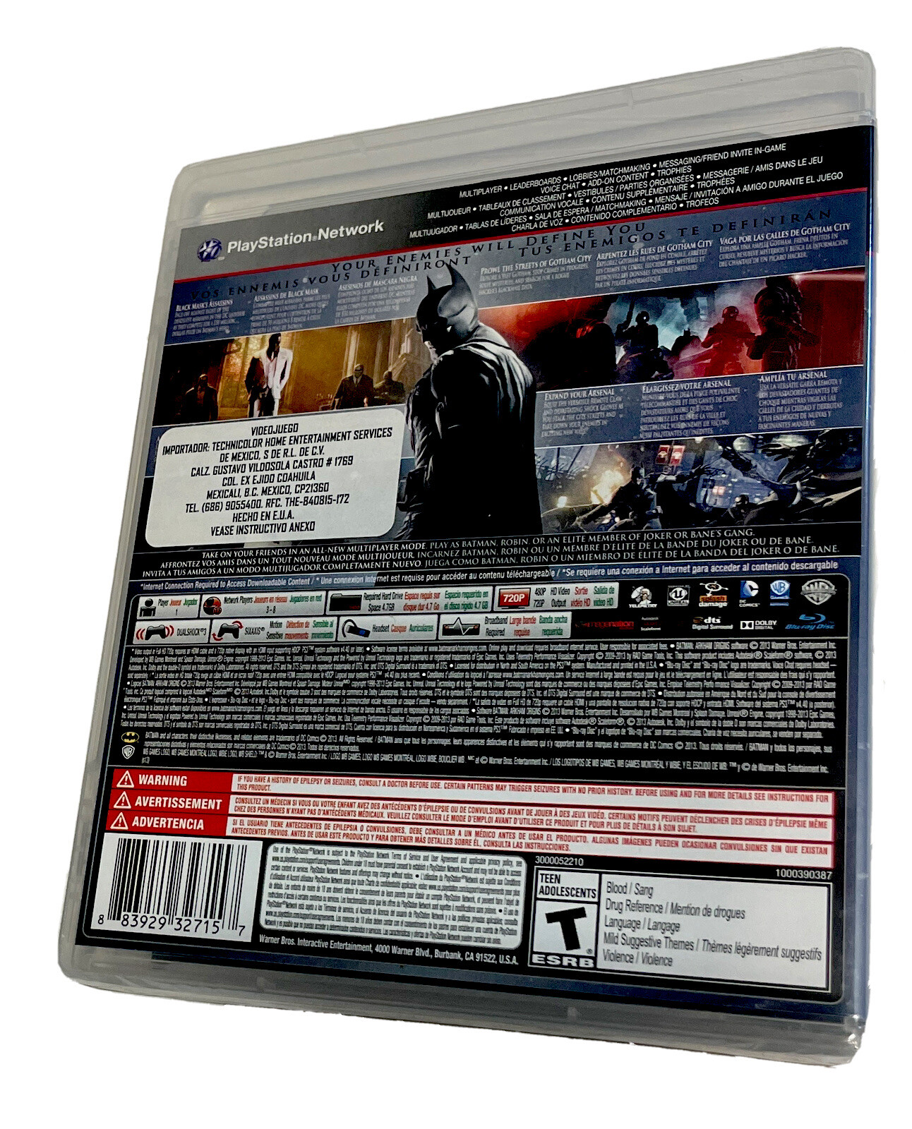 PS3 Playstation 3 Batman Arkham Origins Black Label First Print New
