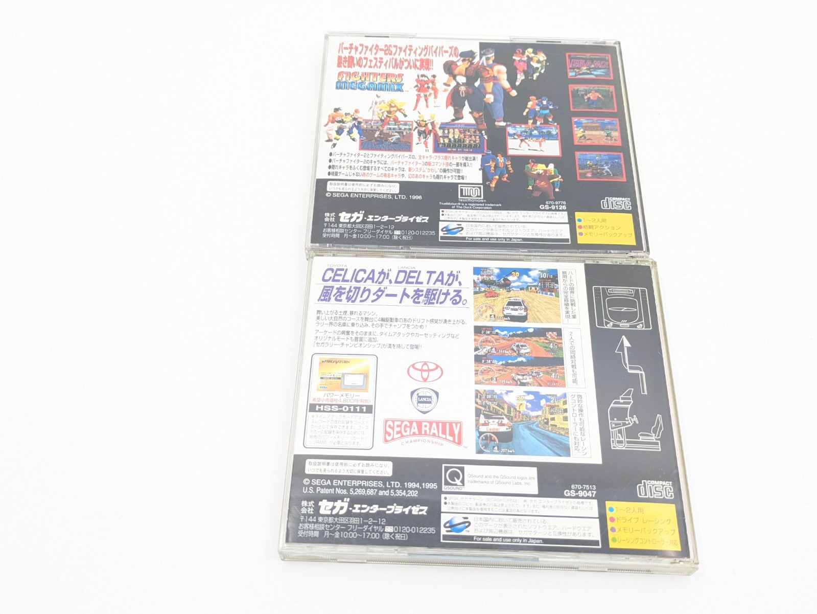 Sega Saturn White Console HST-3220 NTSC-J Japan Tested w/ 2 Games