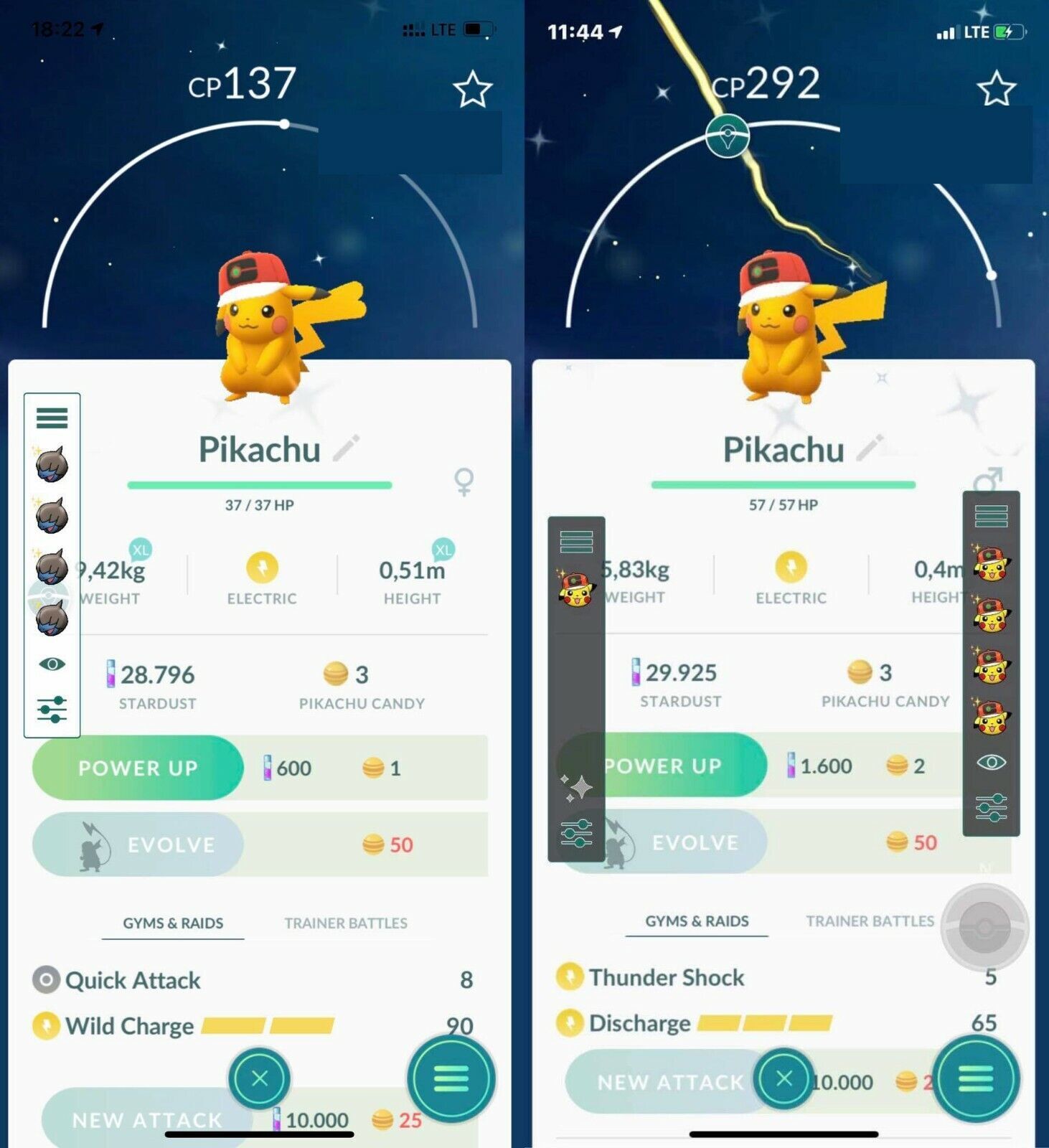 Shiny Pikachu world cap hat MaIe or FemaIe – TRADE – REGISTERED Shiny require