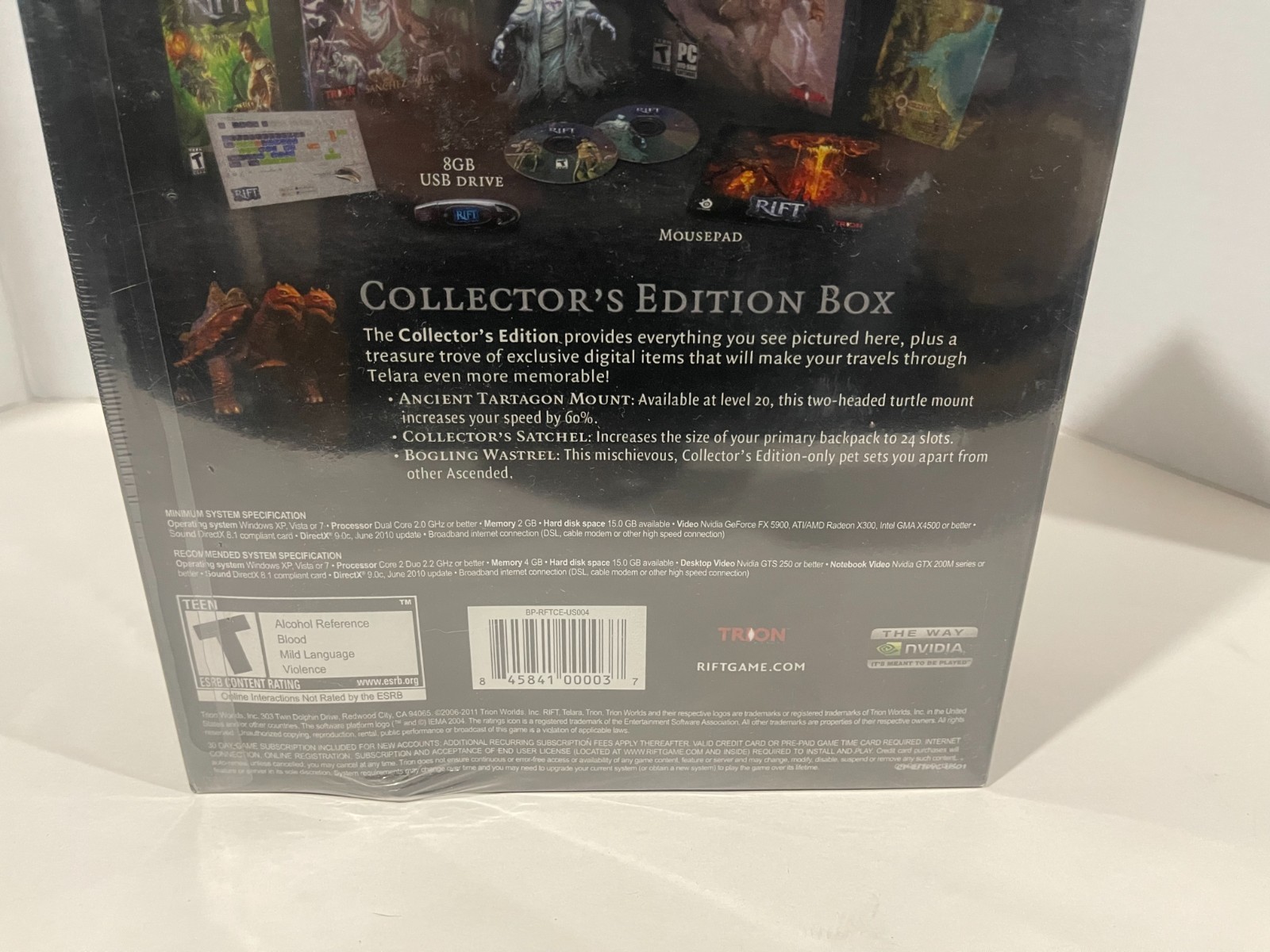 Rift: Collector’s Edition PC, 2011 Soundtrack Mouse Pad Trion NTSC New Sealed