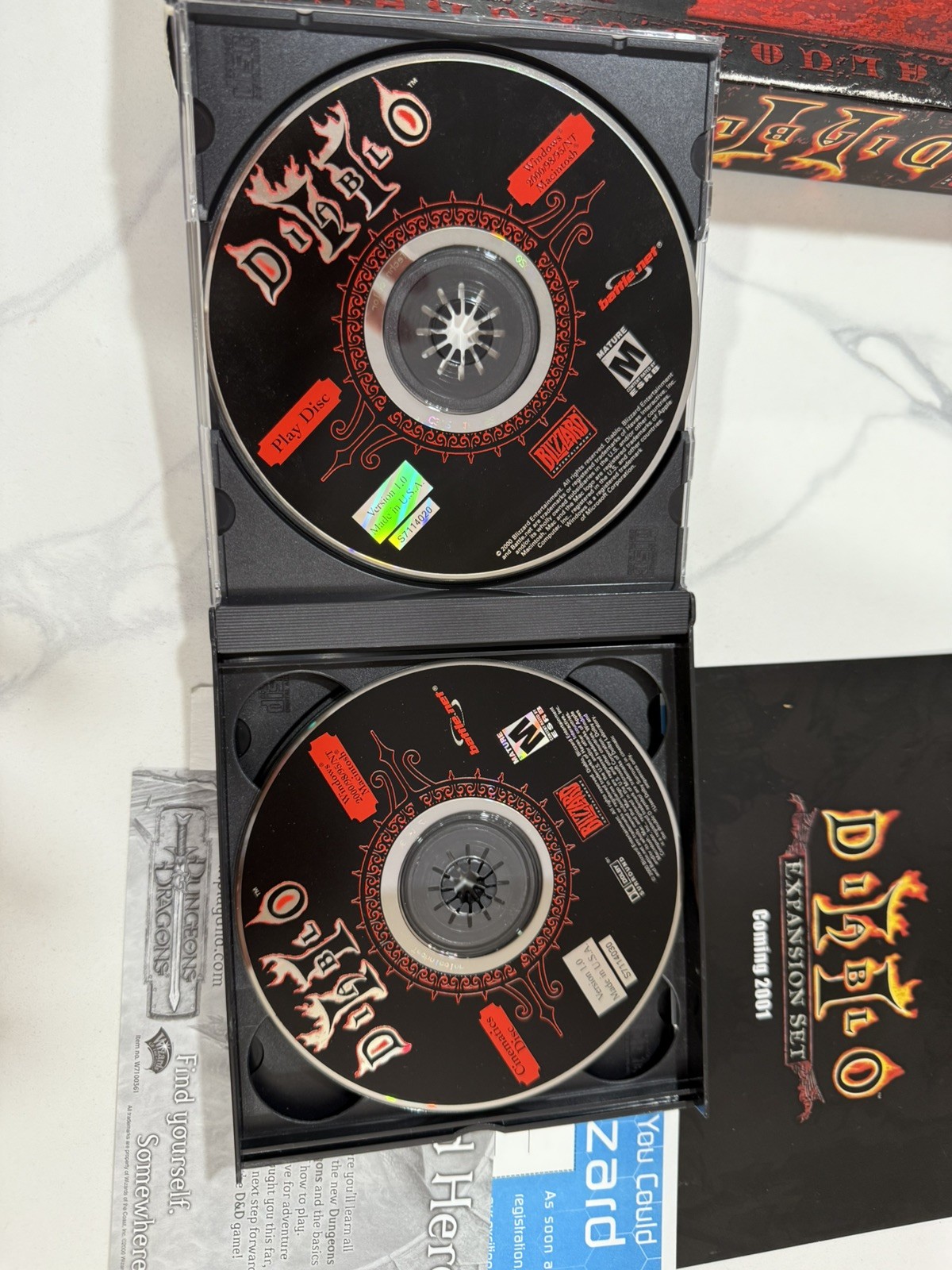 Diablo II 2 Blizzard PC Big Box CIB Complete w/ Manual CD-ROM 2000