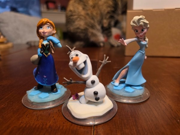 Frozen Disney Infinity Figures (Elsa, Anna, Olaf) 1.0, 3.0 | Opened / Used