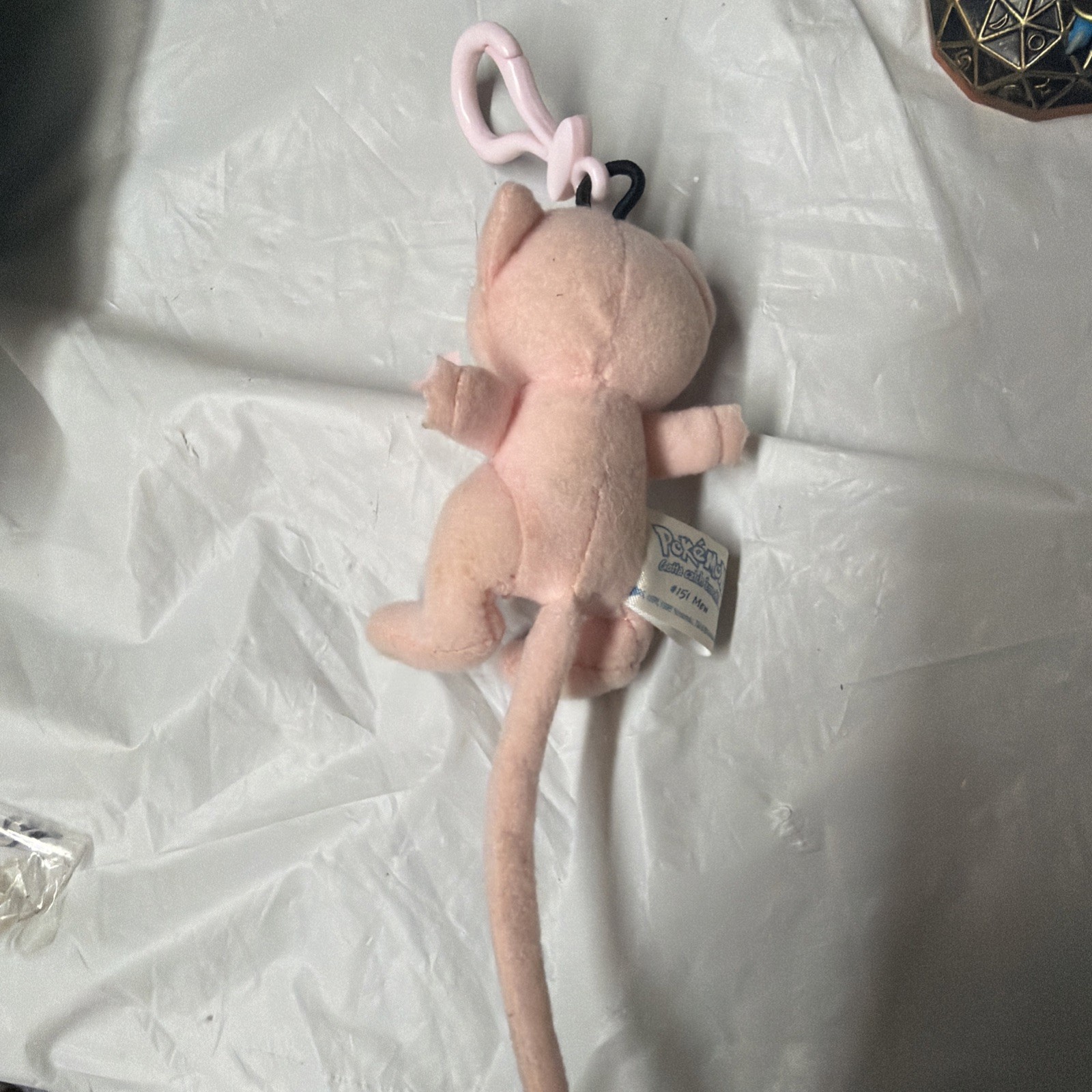 1998 Pokemon Mew #151 Plush Keychain Zipper Pull Nintendo