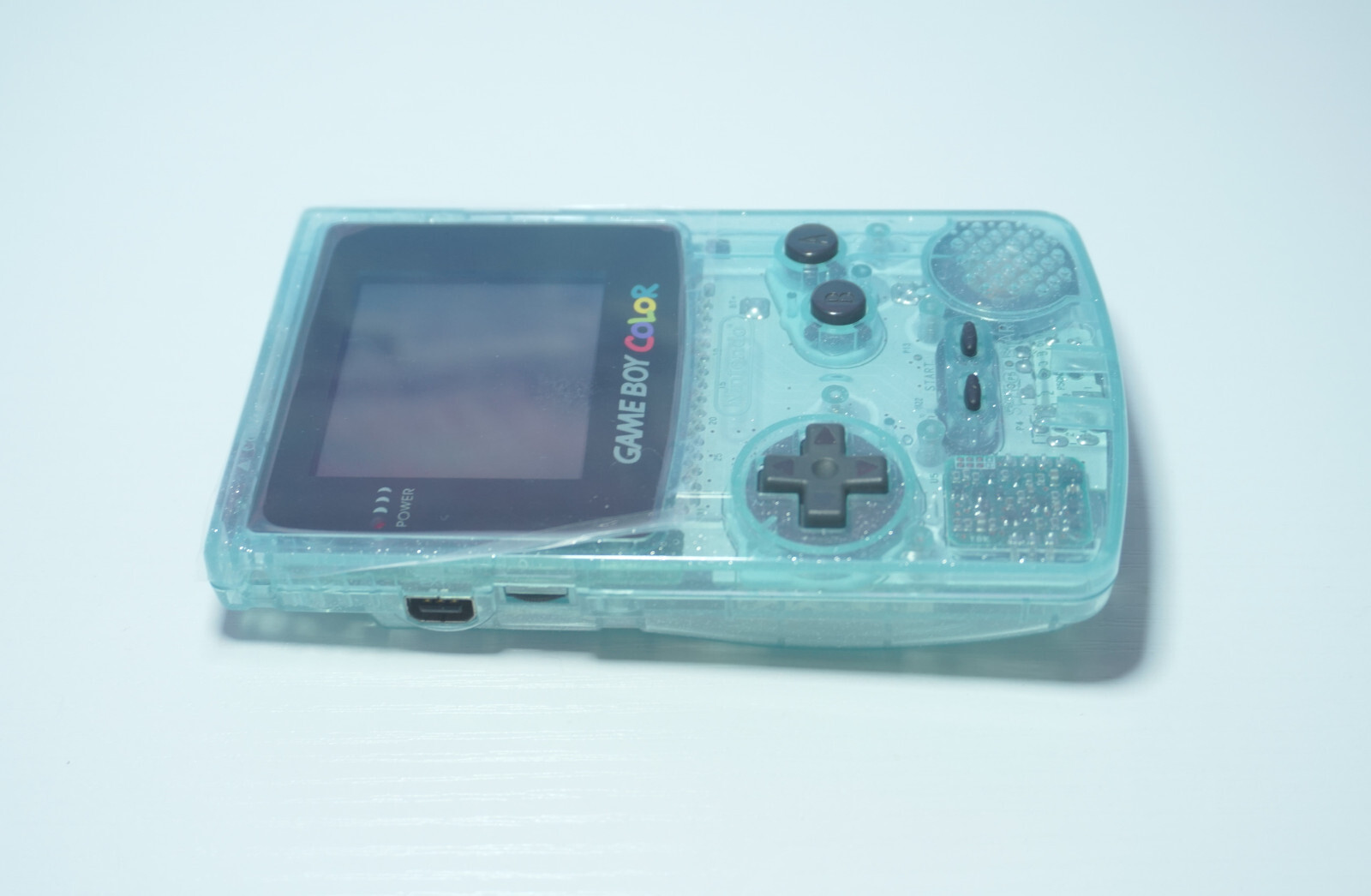 Transparent Crystal Blue Gameboy Color GBC CGB-001 Handheld Videogame Console