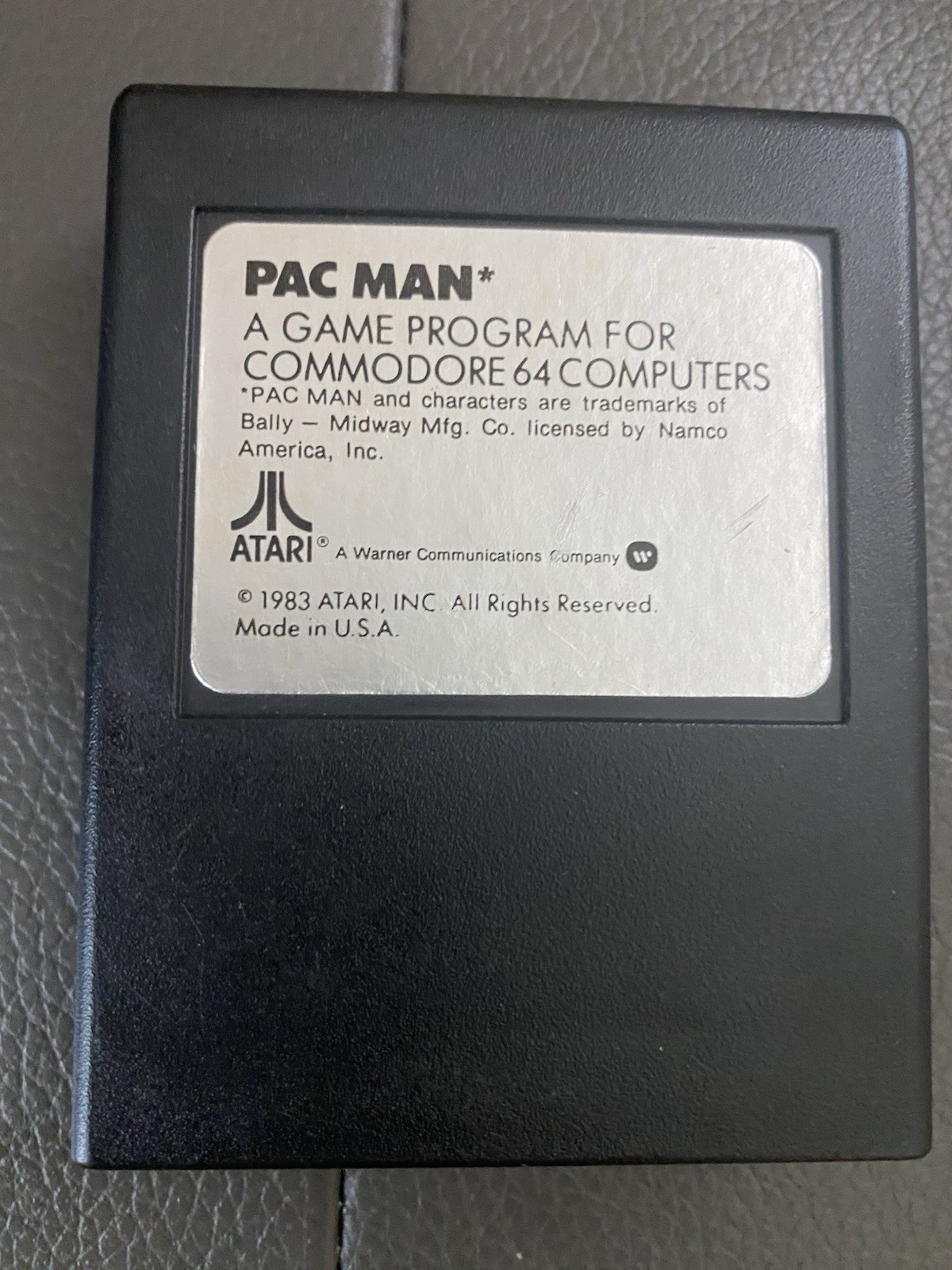 Pac-Man Commodore 64 C64 Cartridge + Manual Atarisoft Untested With Inserts