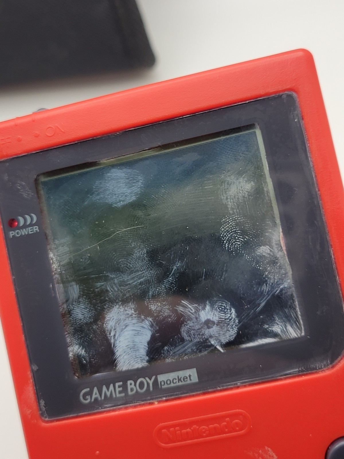AS IS-Game Boy Pocket Console (MGB-001 / Red) GameBoy – With Case – Read