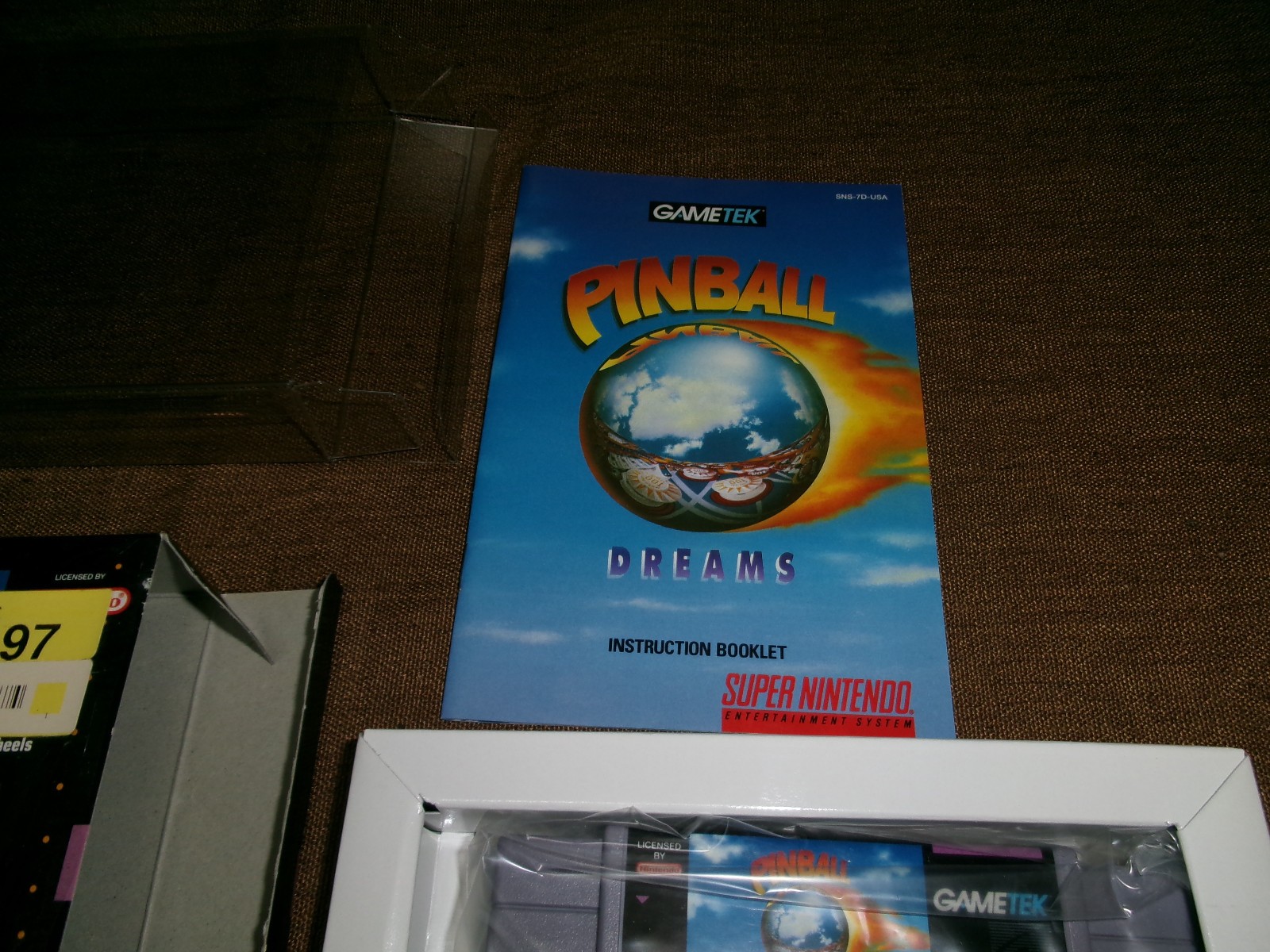 #673 Pinball Dreams (SNES, 1994) CIB (still in shrinkwrap) W/MANUAL Tested