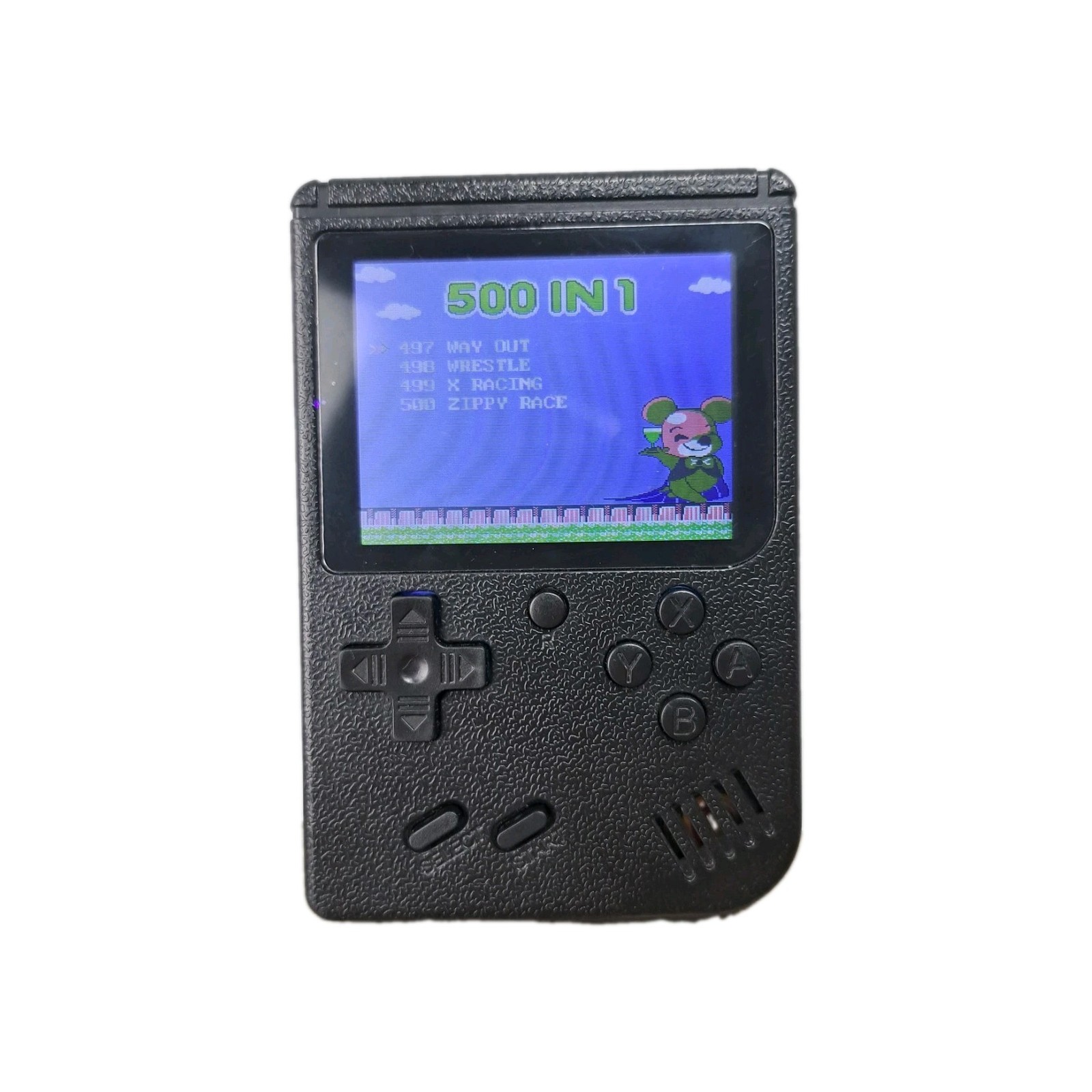 500 In 1 Retro Handheld Game Console Black Portable Tested Works