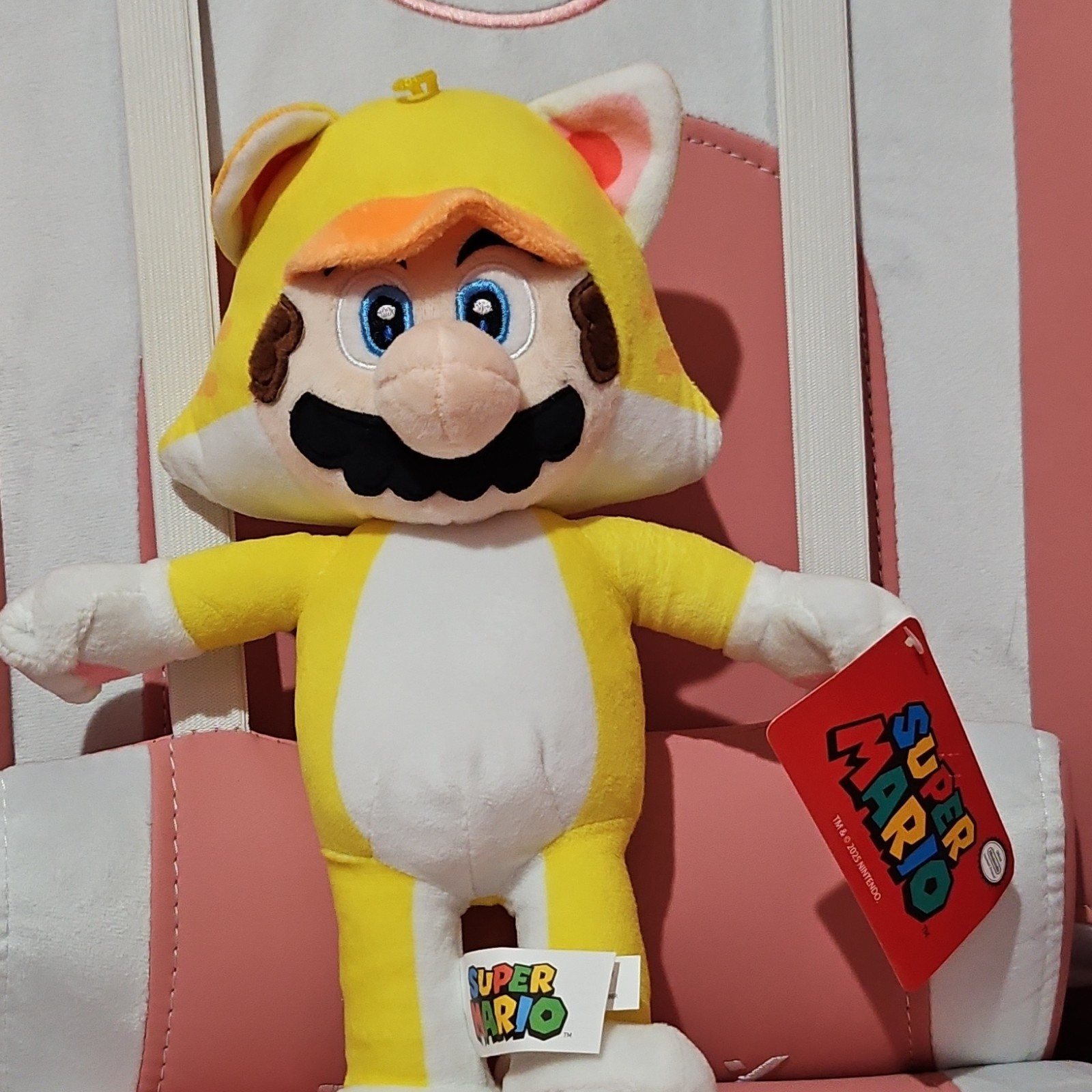 Super Mario Cat Mario Yellow Washable Plush Doll Super Mario Bros. 06225