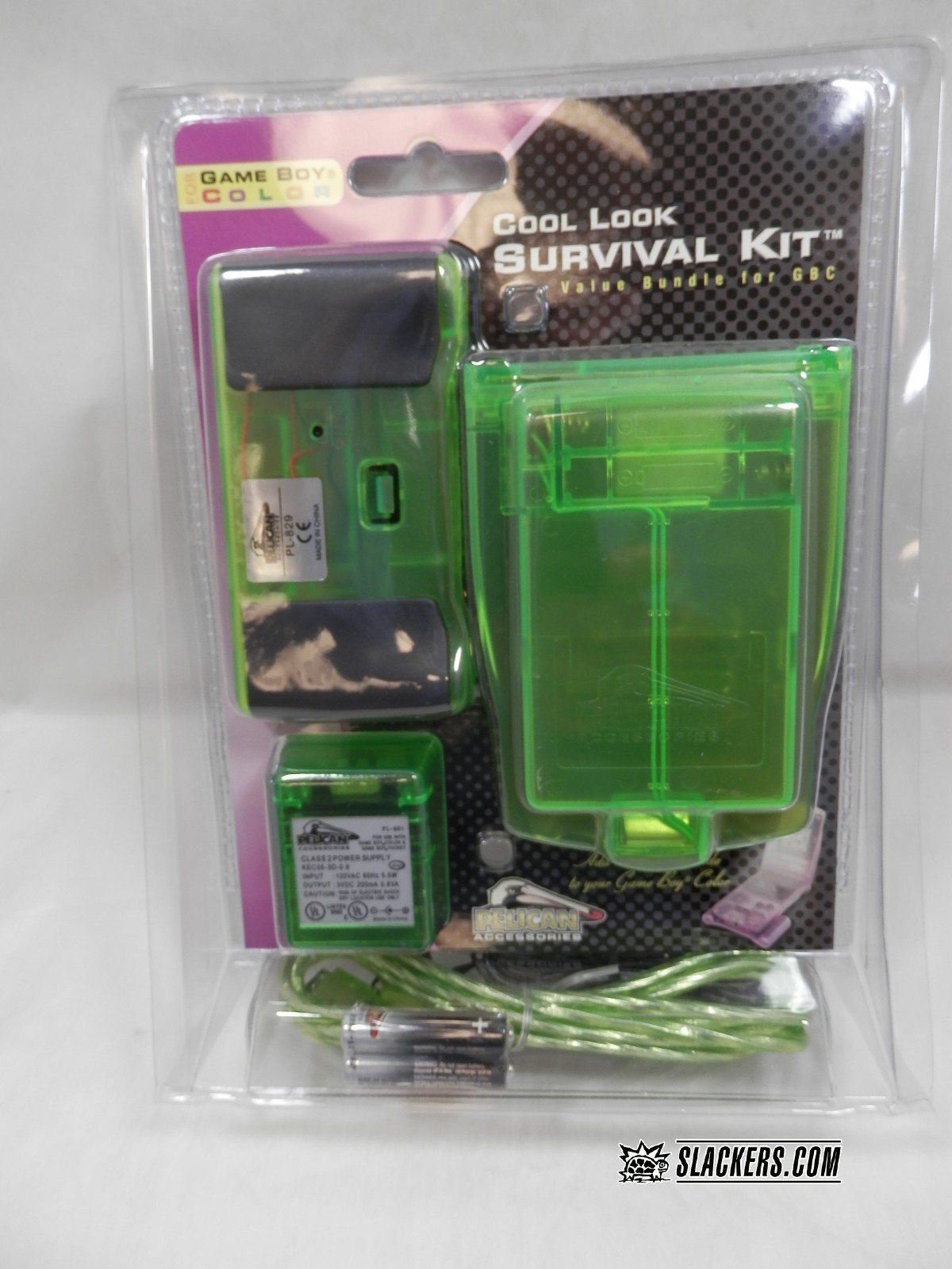 Gameboy Color link cable AC power light GBC new purple teal or kiwi free ship!