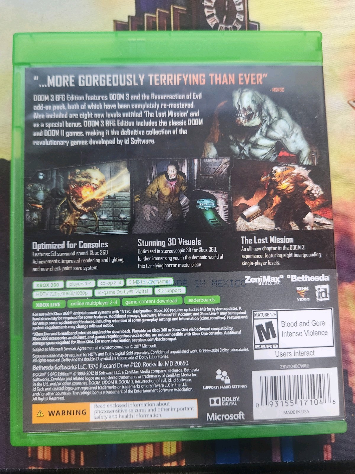 Doom 3 BFG Edition (Microsoft Xbox One/Xbox 360, 2012)