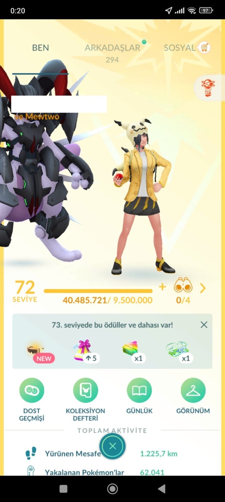 Pokémon Go Acc level 72 lvl – Hundo Shaymin 100iv – iv100 10 Legend