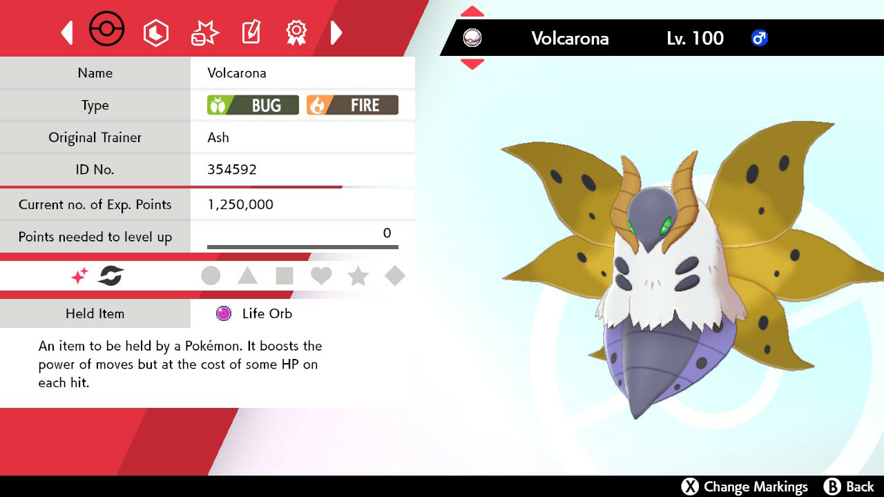 Pokemon Sword & Shield Volcarona 6IV 🌟Shiny🌟 & Non Shiny Best EVs & Nature