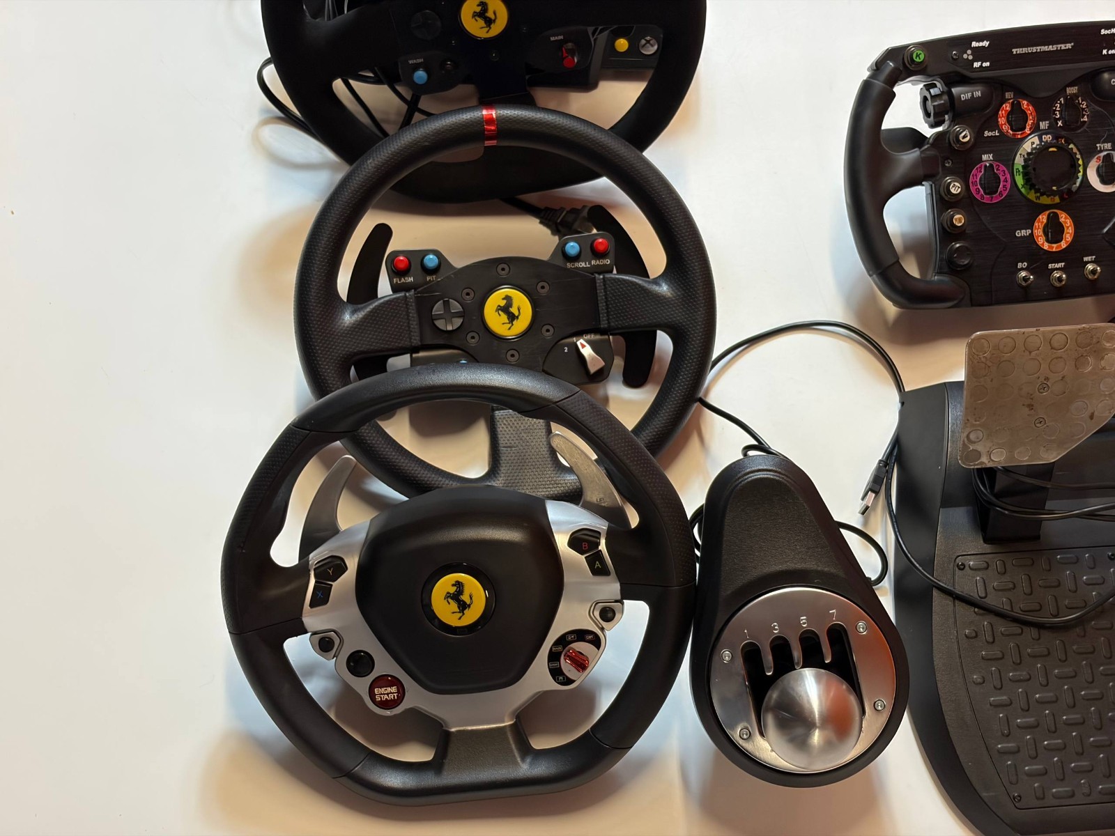 Thrustmaster TX Racing Wheel Ferrari 458 Italia Lot w/ TH8A Shifter F1 Wheel Tes